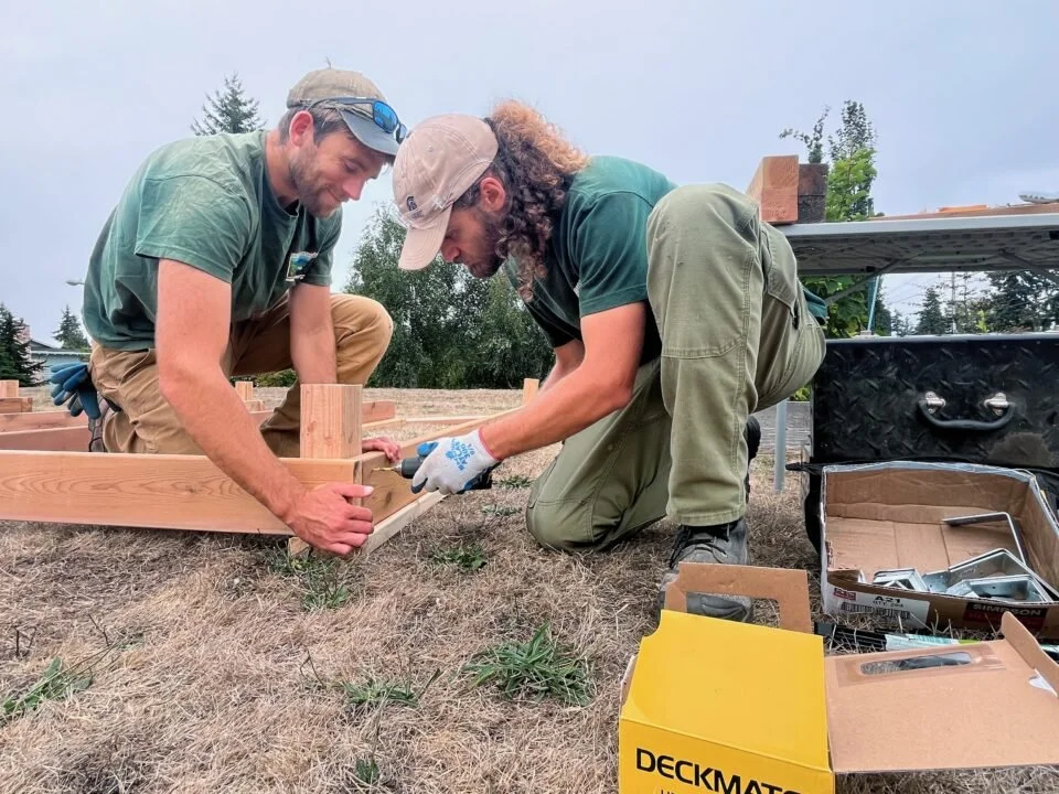 Vegetable garden beds installed for Edmonds Boys &amp; Girls Club