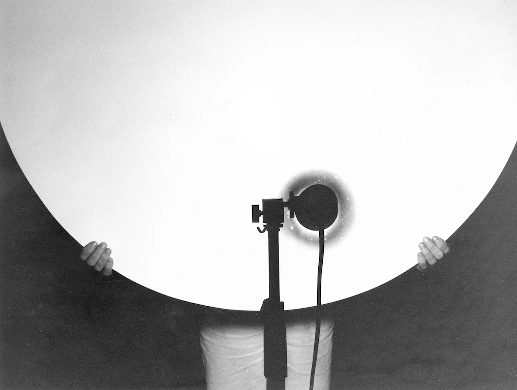 "Self portrait" and works in fiberglass.