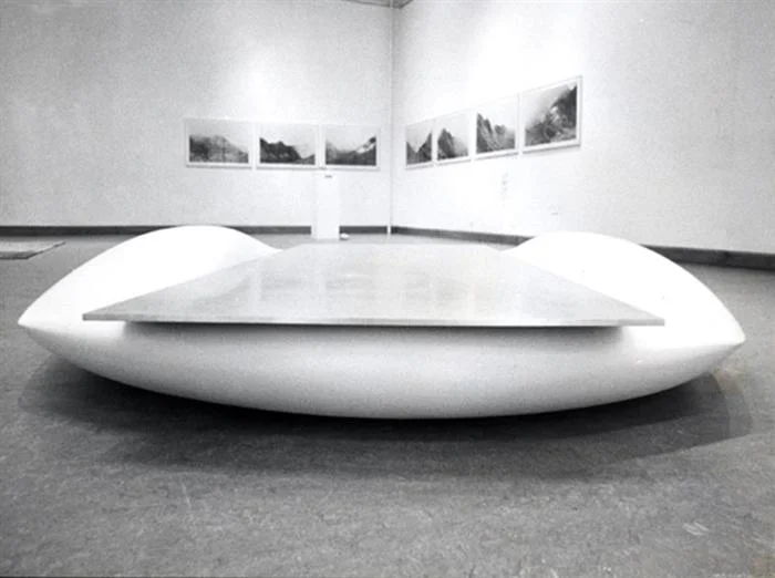 Untitled, fiberglass and aluminum.