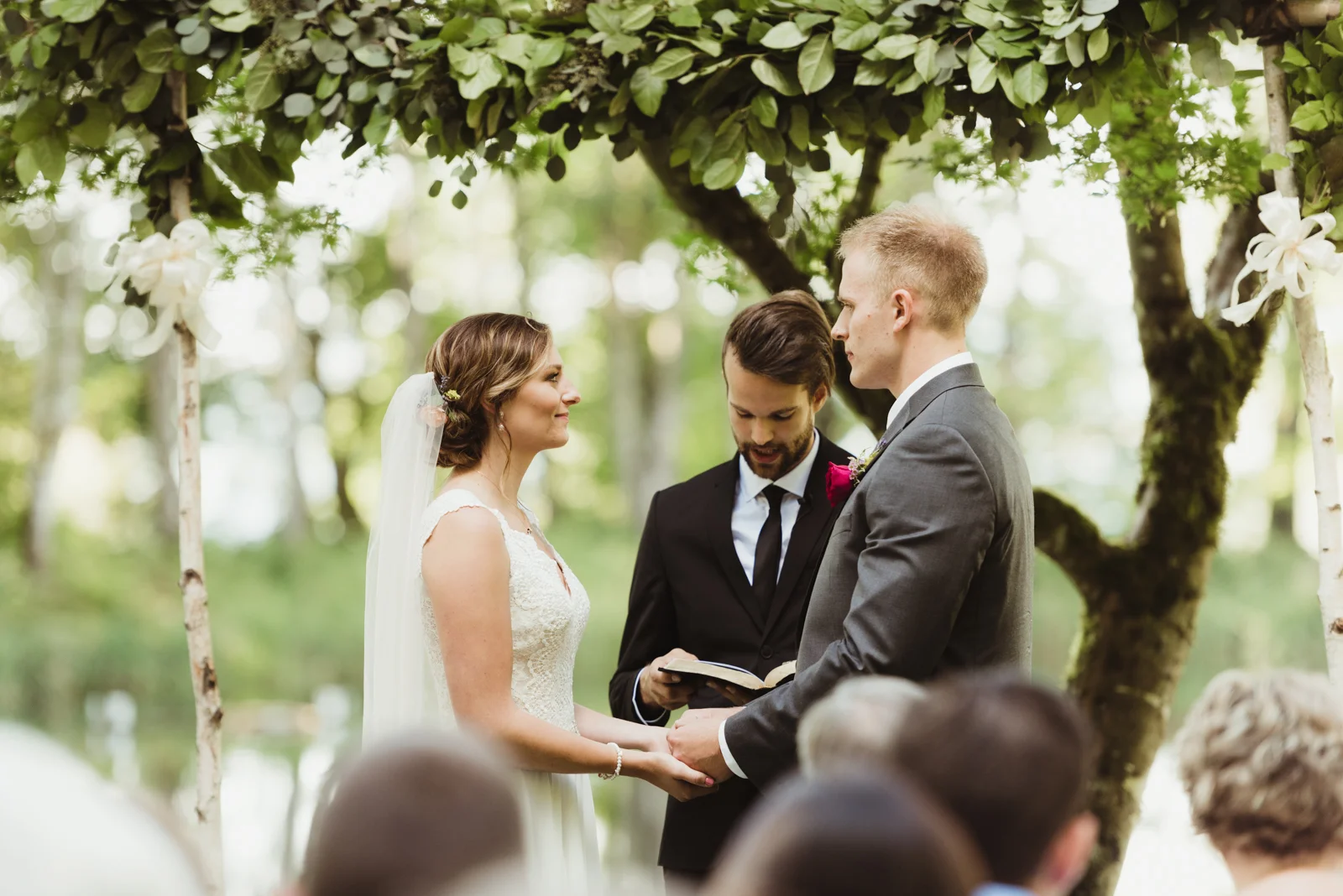 beautiful wedding ceremony at Bridal Veil Lakes