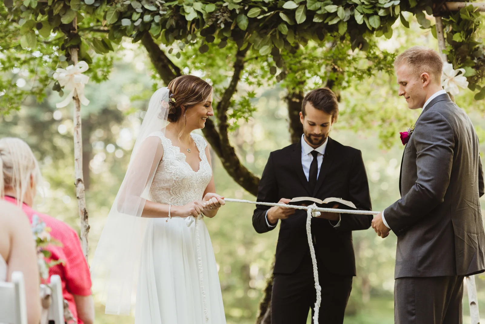 couple 'ties the knot'