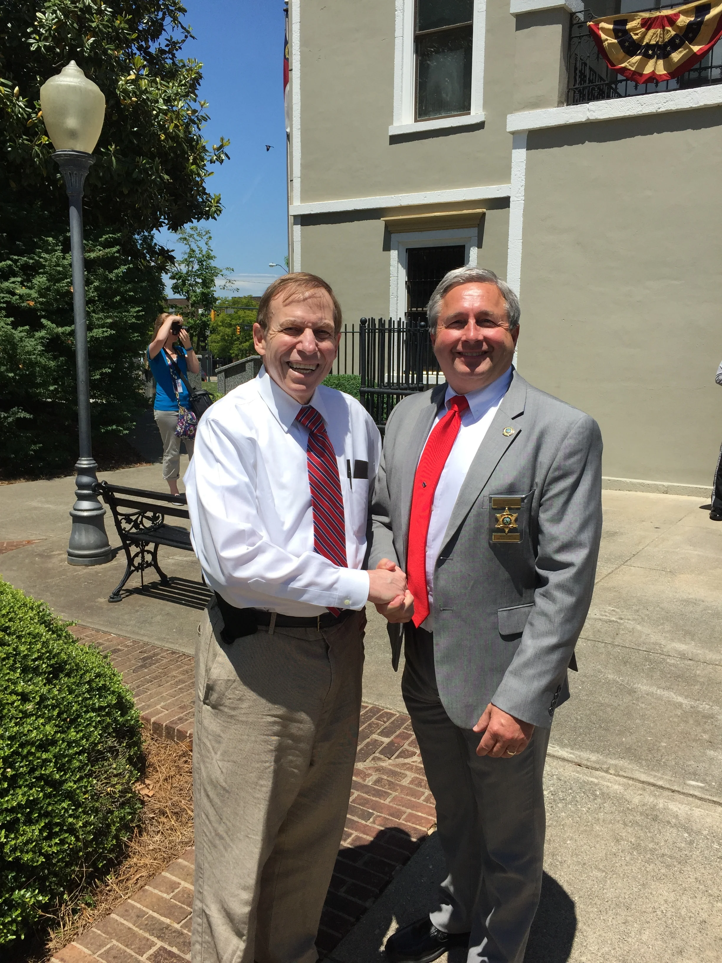 With Sheriff Steve Whisenant, Burke County.