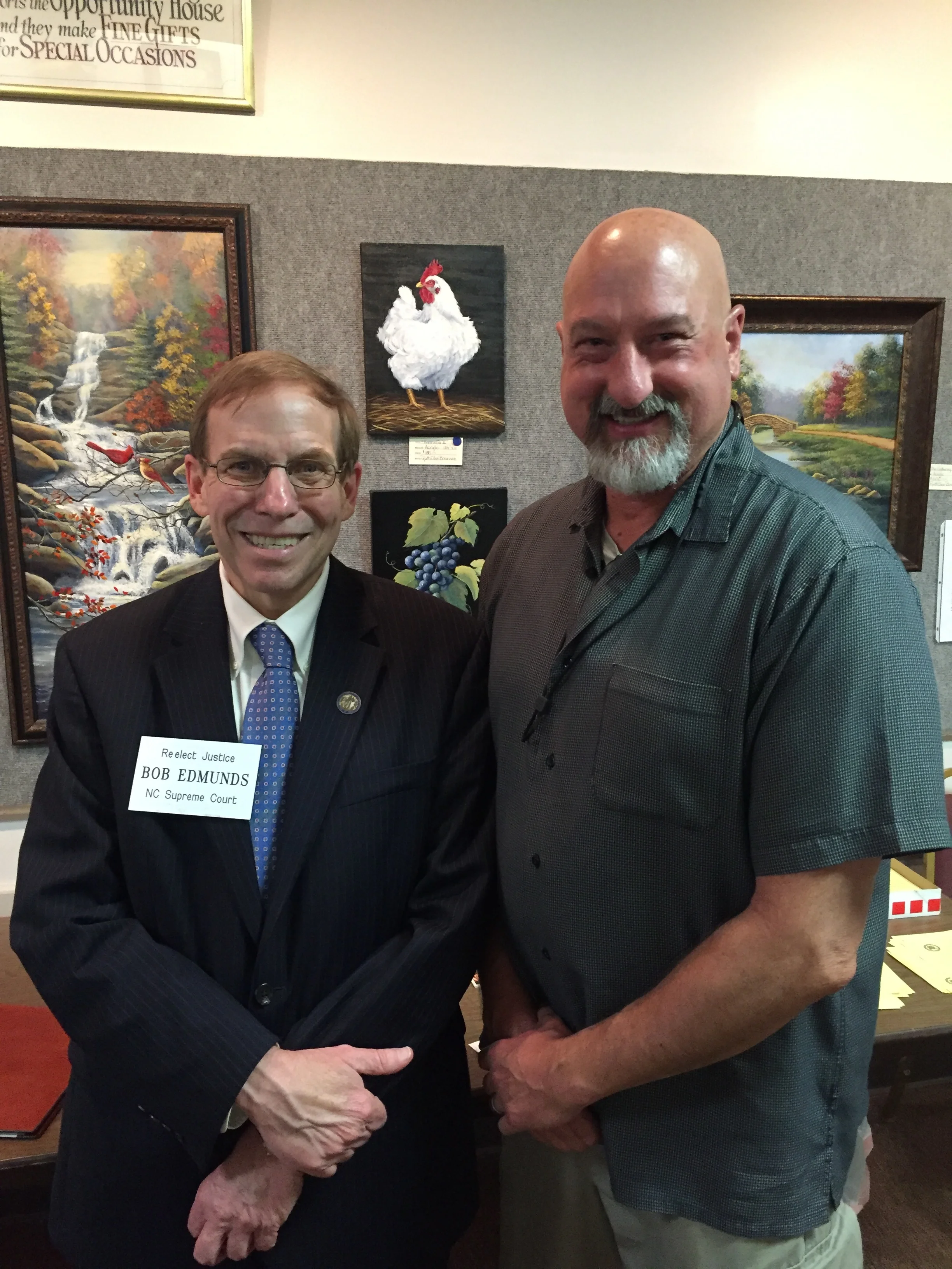 With Sheriff Charles McDonald, Henderson County.