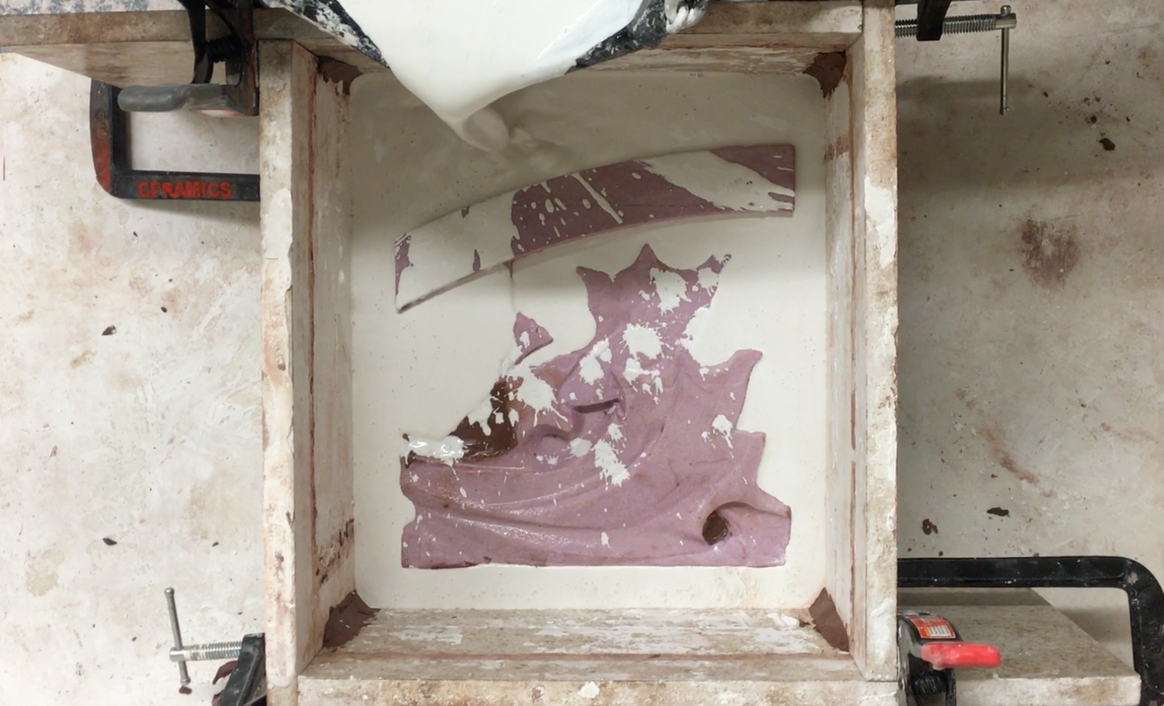 A one part mold being made from CNC milled piece of foam