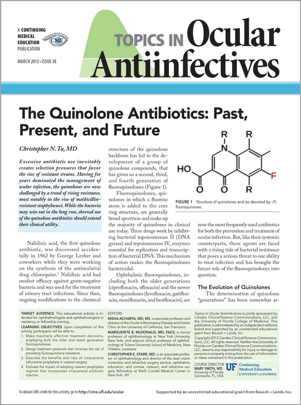 Topics In Ocular Antiinfectives Candeo Clinical Science