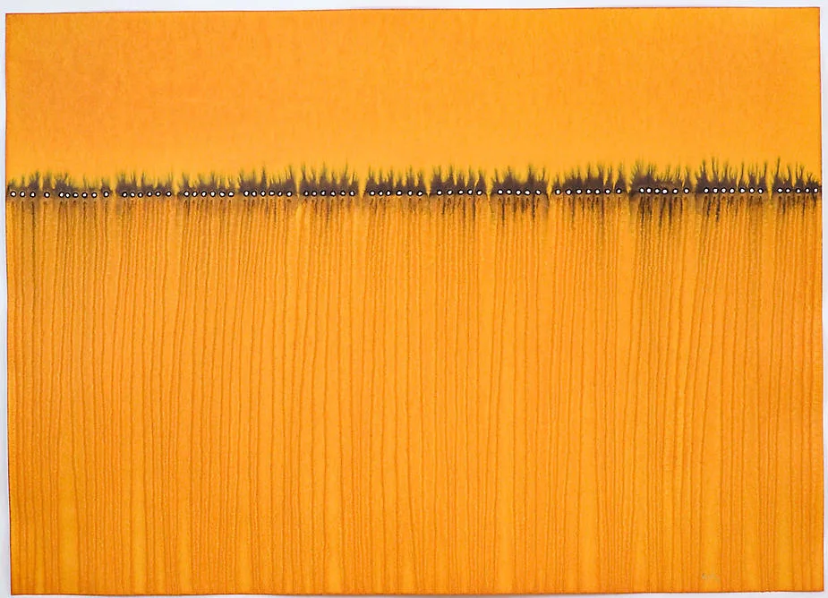 SOHAN QADRI, Purusha VI , 2008, Ink and dye on paper, 39 x 55". Sundaram Tagore Gallery