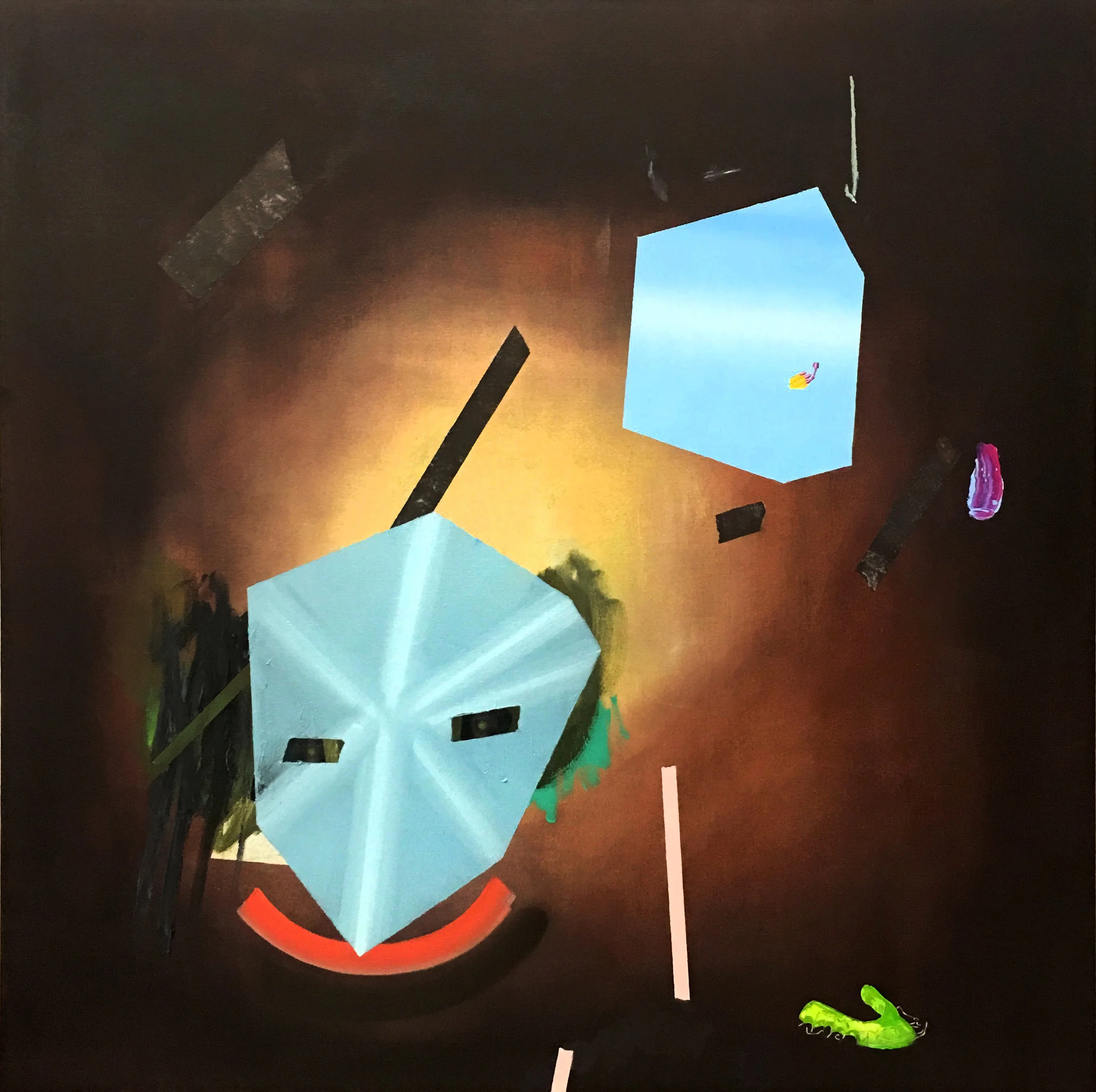 Ariel Mitchell, "God What Happened to my Ass", 2016, oil on canvas, 56"x56"