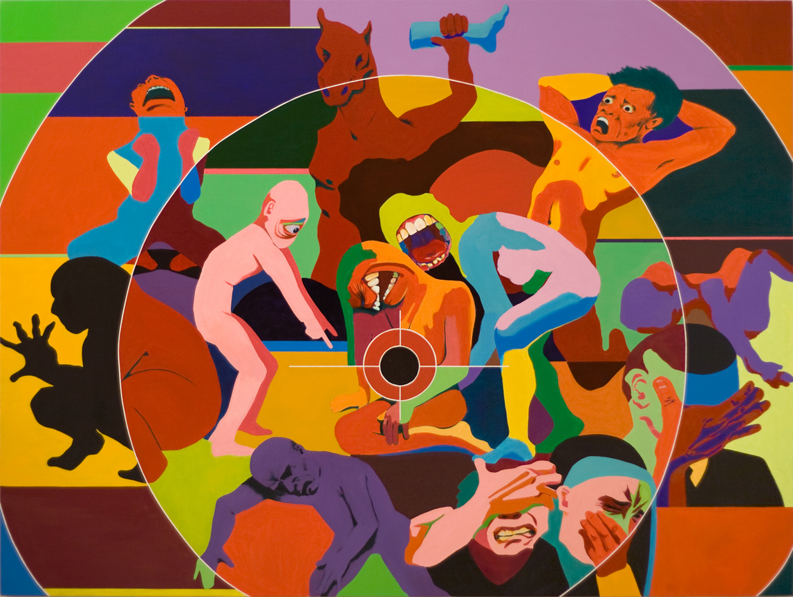 Drone War , 2013, oil on canvas, 64 x 85 inches