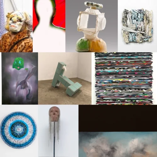 Top row L to R: By Katya Grokhovsky, Video Still from Bad Woman (2017); Janice Sloane, MARS, Digital giclee print, 27" x 32” (2017); Ilene Sunshine, NL 03, handmade abaca (banana plant fiber paper) over plastic discards, 10”h x 7”w x 5”d (2015 ); and Judith Mullen, Hatch XV, Plaster, paint, wax, yarn on board, 15“ x 15” (2017); Middle L to R: By Ariel Mitchell, Sweat, Oil on panel, 16” x 20" (2017); Zac Hacmon, Apparatus, Ceramic tiles, wood, stainless steel, grout, 22”x26”x16” (2017); and Monica Delgado, What’s a Painting No. 19, Acrylic paint mounted on wood, 20” x 24” (2017); Bottom row L to R: By Jaynie Crimmins, Nevertheless She Persisted, Shredded non-profit and political solicitations, health care statements, magazine articles, 8” x 8” x 5.5”d (2017); Esperanza Cortes, Encadenados, Chain on clay, metal base, 22” h x 12” w x 12” d (2013); and Audree Anid, Untitled-3, Oil paint and acrylic on canvas, 14” x 14” (2017). Annual Members Invitational December 20 - January 20, 2018 Artists: Audree Anid, Esperanza Cortes, Jaynie Crimmins, Monica Delgado, Katya Grokhovsky, Zac Hacmon, Ariel Mitchell, Judith Mullen, Janice Sloan and Ilene Sunshine Jurors: Eileen Jeng, Benjamin Sutton and Dexter Wimberly Opening Reception: Wednesday, December 20, 6 - 8 PM Equity Gallery, 245 Broome Street, NY, NY 10002 Gallery Hours: Wednesday to Friday 1 - 7 PM Saturday, 12 - 6 PM ______________________________________________________________________________________________________________________________ Equity Gallery is pleased to announce the Members Invitational, an annual juried group exhibition featuring the work of Artists Equity members. The exhibition will be on view from December 20, 2017 through January 20, 2018, with a p ublic opening reception on December 20, 6-8pm . The 10 artists selected for the Members Invitational are Audree Anid, Esperanza Cortes, Jaynie Crimmins, Monica Delgado, Katya Grokhovsky, Zac Hacmon, Ariel Mitchell, Judith Mullen, Janice Sloane and Ilene Sunshine. The exhibition will feature sculpture, prints, video and painting. The work was selected by jurors-- Eileen Jeng, Independent Curator, Writer and Art Consultant, RxArt; Benjamin Sutton, Art Critic, Journalist and Curator, Hyperallergic; Dexter Wimberly, Curator, Executive Director, Aljira In this annual exhibition we celebrate New York Artists Equity Association’s history of 70 years by highlighting the artworks of its current members. Artists Equity was founded by over 160 prominent American artists and continues to be a strong organization for artists today. About the Artists With roots in Beirut, Lebanon, Audrée Anid is a first-generation American. Currently, she is based in Brooklyn, New York. She holds a B.A. from Wesleyan University in Connecticut and an M.A. from Teachers College, Columbia University in New York. Anid has exhibited at Photoville NYC at Brooklyn Bridge Park, Humble Arts Foundation, The National Association of Women Artists, Brooklyn Fire Proof East Gallery, Gallery at BRIC House, and Space Womb Gallery, among others. International exhibitions include Arts Suzhou in Suzhou, China and The Beirut Contemporary Global Art Fair in Beirut, Lebanon. Jaynie Crimmins , a Brooklyn based artist, has been creating art from her shredded financial statements and mail since 2009. She currently works with junk mail, which is difficult to recycle because the inks have high concentrations of heavy metals. Elevating the ordinary and overlooked aspects of our daily existence, her intimate pieces use an economy of means and restraint of process, inspired and influenced by Ruth Asawa’s practice and work. Crimmins’ work was exhibited at 2016’s SPRING/BREAK Art Show and the 8th Annual Governor’s Island Art Fair. Her project in process, Building a Blue Wall, was recently installed at the John Doe Gallery and Stand4 Gallery both in Brooklyn. In 2018, her work will be traveling to the National Museum of Romanian Literature in Bucharest for the Bibliophile Book and Object Book Biennial and she will have a solo show at the Rockland Center for the Arts in West Nyack, NY. She is represented by Kibbee Gallery in Atlanta, GA. Esperanza Cortés is a New York-based, Bogota-born multidisciplinary artist. Her interests and artistic practices lie in folk art traditions, art rituals, artifacts, music and dance of Latin America, the Caribbean, and Africa. Through her artwork, she encourages viewers to reconsider social and historical narratives, especially when dealing with the legacy of Colonialism, and raises critical questions about the politics of erasure and exclusion. Cortés has exhibited at venues such as Neuberger Museum of Art, Bronx Museum of Art, Queens Museum of Art, El Museo Del Barrio, MoMA PS 1, Socrates Sculpture Park, and Taller Boricua Gallery in New York. Her works have been shown internationally in Germany, Hungary, Slovakia, Poland, Japan, Mexico, Colombia, Dominican Republic and Spain. Cortés has receieved fellowships, grants, and recognition from institutions such as the Joan Mitchell Foundation, The Puffin Foundation, Bronx Museum of the Arts, New York State Biennial, Robert Rauchenberg Foundation, and the New York Foundation for the Arts. Monica Delgado was born in Manila, Philippines in 1979. She works with acrylic paint as her main medium, with a more sculptural approach. She earned her Bachelor’s Degree in Fine Arts in Painting from the University of the Philippines, Diliman, cum laude. She currently lives and works in New York City. Delgado has exhibited her work in solo and group shows in Manila, Singapore, Istanbul, New York, and Houston. Her works are part of permanent hotel collections such as Conrad Hotel Manila and Andaz Hotel Singapore. She has completed two residencies from the School of Visual Arts in New York City. Zac Hacmon was born in Israel in 1981. He studied at Bezalel Academy of Art and Design in Jerusalem and was an exchange student at the Slade School of Fine Arts, London. He participated in the International Artists Residency at the National Art Studio in Seoul under the Unesco Aschberg Scholarship, the International Artist-in-Residence Program at MeetFactory Studio, Prague, and a fellowship residency at Salem Art Works in Salem, NY. Hacmon is a current MFA candidate at Hunter College in NYC. Katya Grokhovsky was born in Ukraine, raised in Australia, and is based in Brooklyn, New York. She is an artist, independent curator, educator and a founding director of Feminist Urgent. Grokhovsky holds an MFA from the School of the Art Institute of Chicago, a BFA from Victorian College of the Arts, Melbourne University, Australia and a BA (Honors) in Fashion from Royal Melbourne Institute of Technology, Australia. Her works have been exhibited in venues such as Smack Mellon, Center for Contemporary Arts Santa Fe, EFA Project Space, Arsenal Gallery, NURTUREart, Field Projects, Underdonk, San Francisco International Arts Festival, Hudson Valley Center for Contemporary Art, Lesley Heller Workspace, HERE Arts Center, NYC, Amelie A. Wallace Gallery, SUNY College, Governor’s Island Art Fair, New York City Center,, Soho20 gallery, Watermill Center, among others. Grokhovsky has received support through numerous residencies and fellowships including The Museum of Arts and Design (MAD) Artist Studios Program Residency (upcoming), BRICworkspace Residency, Ox-BOW School of Art Residency, Wassaic Artist Residency, NY, Atlantic Center for the Arts, Studios at MASS MoCA, SOHO20 Gallery Residency, BRIC Media Arts Fellowship, Brush Creek Foundation for the Arts, Kimmel Harding Nelson Center for the Arts, Saltonstall Foundation for the Arts, NY, (New York Residency and Studio Foundation), Santa Fe Art Institute Residency, NM, Chanorth Residency, NY, Watermill Center International Summer Residency, and more. She has received awards from Asylum Arts Grant, NYC, Dame Joan Sutherland Fund, NYC, Australia Council for the Arts ArtStart Grant, NYFA Mentoring Program for Immigrant Artists, NYC, Chashama space to create grant, NYC, Freedman Traveling Scholarship for Emerging Artists, Australia, and more. Ariel Mitchell was born in 1985 in Providence, RI. She grew up in little Stonington CT in a creative family and spent much of her childhood drawing, writing, and walking in the forest. She received her BFA from MICA in Baltimore in 2007, attended SMFA Boston for one year in 2009 and has participated in residencies in Vermont, Iceland, Finland, and Bulgaria. Mitchell has lived in a myriad of places, including California and Norway, and is currently living and working in Brooklyn, NY. Judith Mullen is a Chicago based artists who has had her work shown cross-country in the United States and internationally. Mullen has been an exhibiting artist for the past fifteen years and holds a BFA from The School of the Art Institute of Chicago, Merit Scholarship and Zanzi Scholarship. She has been the recipient of numerous awards and professional residencies, including the Illinois Arts Council Fellowship, The Drawing Center Viewing Program, Curator's Choice Award from the Chicago Artist Coalition, and more. Mullen’s work is held in many collection in Chicago, both private and public. She is represented by Linda Warren Projects, Chicago, Porter Contemporary, New York, and Lois Lambert Gallery, Santa Monica. Janice Sloane is a mixed media artist who lives and works in New York City. Her work deals with the body, its impermanence, plastic surgery, ritual objects and the process of healing. Sloane has exhibited at Honey Ramka, SRO Gallery, Radiator Gallery, SPRING/BREAK ART SHOW, The Parlour Bushwick, The Last Brucennial, The Nightclub, Miami, Newman Popiashvilli Gallery, Galeria La Refaccionaria, Mexico DF, X Teresa Actual, Mexico DF, El Centro de La Imagen, Mexico DF, White Box , Neue Galerie Graz, ZKM Center for Art and Media Technology, Karlsruhe, Germany, Tel Aviv Artist Studio Gallery, DESTE Foundation, Athens, Greece, Museo de Arte Carillo Gil Mexico DF, Museo Universitario del Chopo Mexico DF, Brooklyn Museum among other spaces in the US, Europe and Mexico. Her work has been in selected publications such as Hyperallergic, White Hot Magazine, Gothamist, Sensitive Skin Magazine, Beautiful Decay, Mileno Supplemento Cultural, Mexico DF, The Herald, Mexico DF, Art New England, NY Times, Ethik & Unterrich, El Periodico del Arte, Harper’s Bazaar, Mexico, and Uno Mas Uno, Mexico. She is presently participating in the Eileen Kaminsky Foundation Residency Program, and has taken part in the Salem2Salem artist residency at the Schloss Salem in Salem, Germany and Salem Art Works in Salem NY. Her works are in several private collections in New York, Mexico, the C-Collection in Vaduz, Liechtenstein, and the Neue Galerie Graz, Austria. Ilene Sunshine lives and works in New York City. She attended Boston University’s School of Fine Arts and graduated with a BFA in Sculpture in 1979. Sunshine has exhibited works within various solo and group shows at various venues, including 490 Atlantic Gallery, La Maison Patrimoniale de Barthète, Eglise de Betcave Aguin, Geoffrey Young Gallery, Hewitt Gallery of Art, Perimeter Gallery, Sideshow, 156 Project Artspace, The Painting Center, Sandler Hudson Gallery, and Kentler International Drawing Space. She has received awards, fellowships, and residencies from La Maison Patrimoniale de Barthète, Constance Saltonstall Foundation, New York Foundation for the Arts, and more.