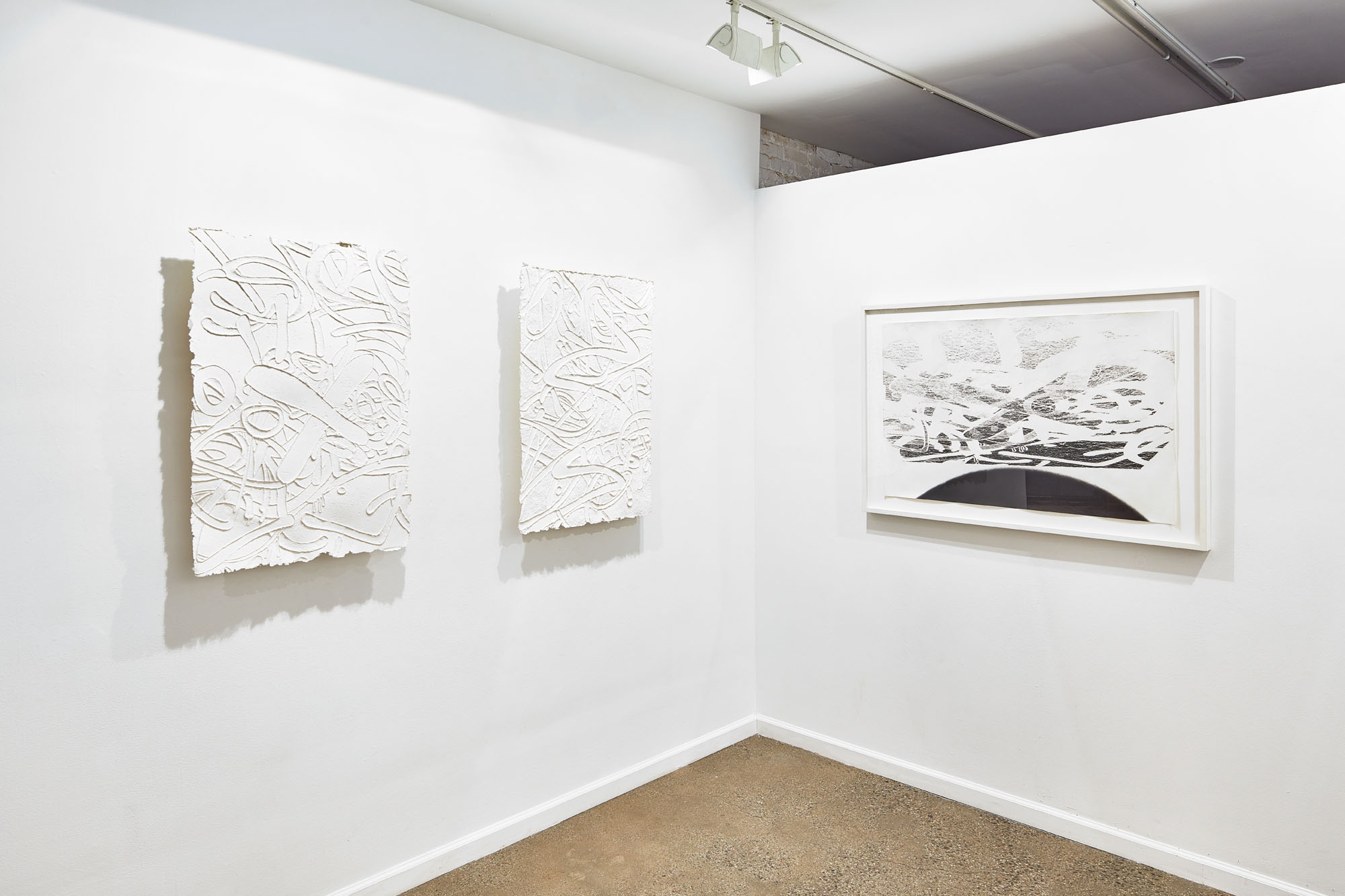 Installation view from Light/Weight with works by Steve Pauley.