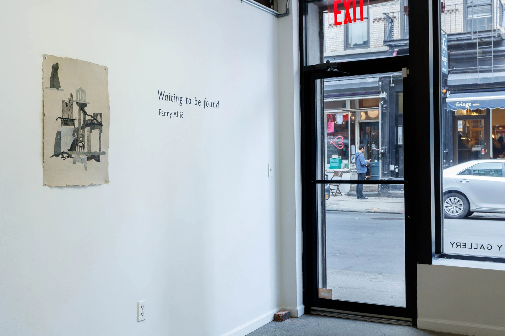 Installation view from Waiting to be Found with works by Fanny Allié