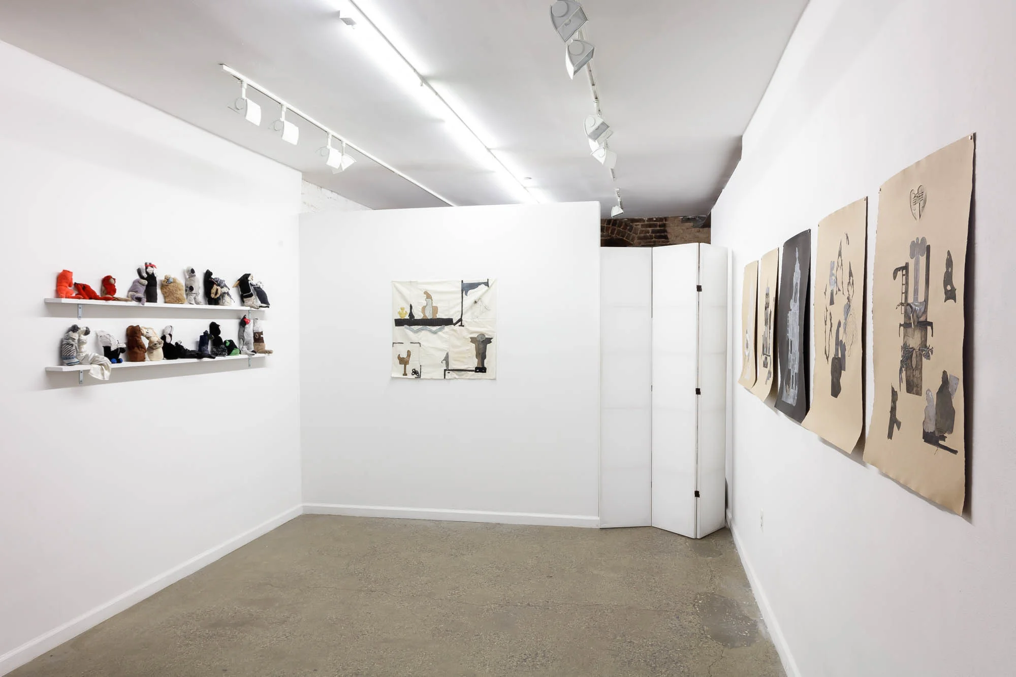 Installation view from Waiting to be Found with works by Fanny Allié