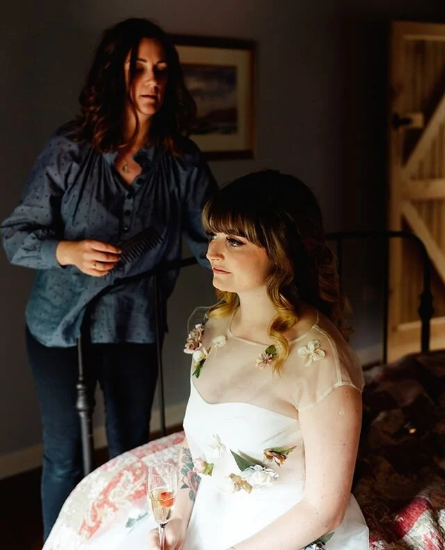 These quiet moments that are such an honour to be part of⁠
💫 Sarah, beautifully photographed by @thelous⁠
⁠
 #weddinghair  #irishhairstylist