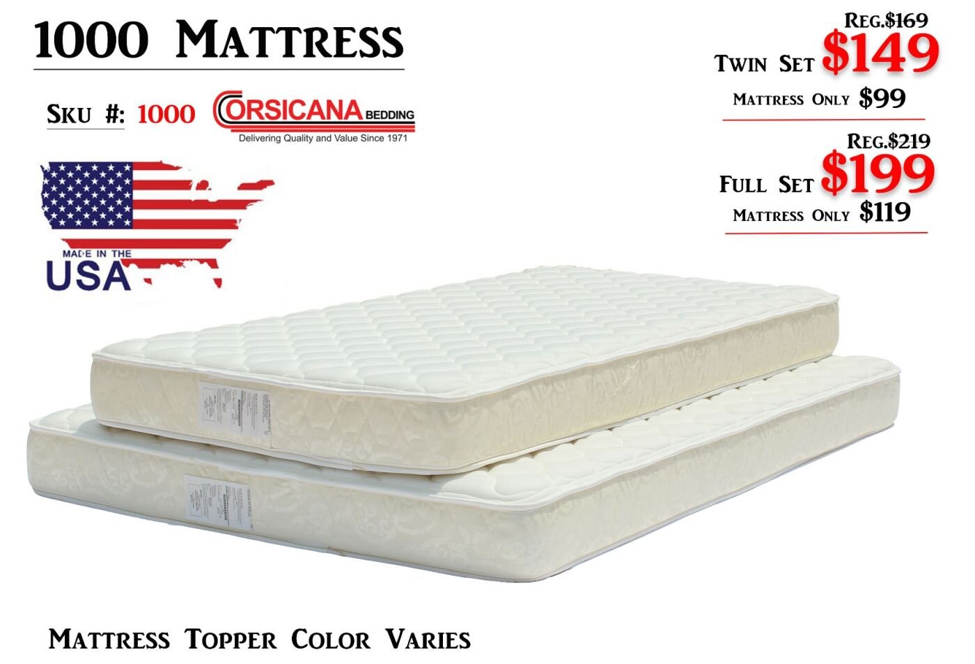 corsicana crazy quilt mattress twin