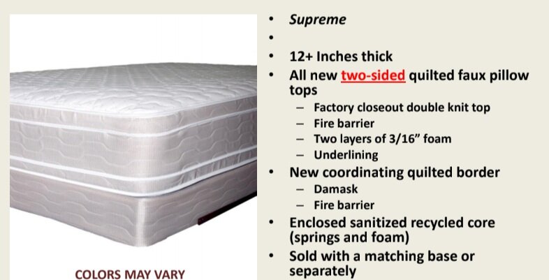 Supreme 12" Jumbo TWO-SIDED Euro Pillow Top Mattress & Box Set — HOTEL TO  HOME
