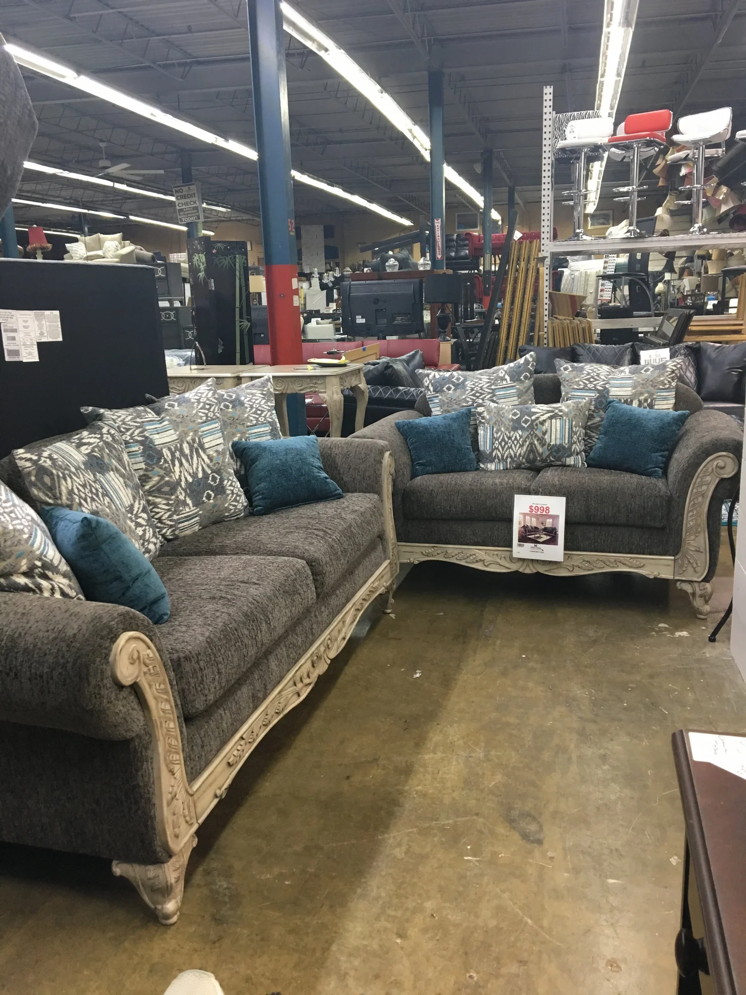 blue sofa loveseat set on New Living Room Furniture Hotel To Home Hotel Surplus
