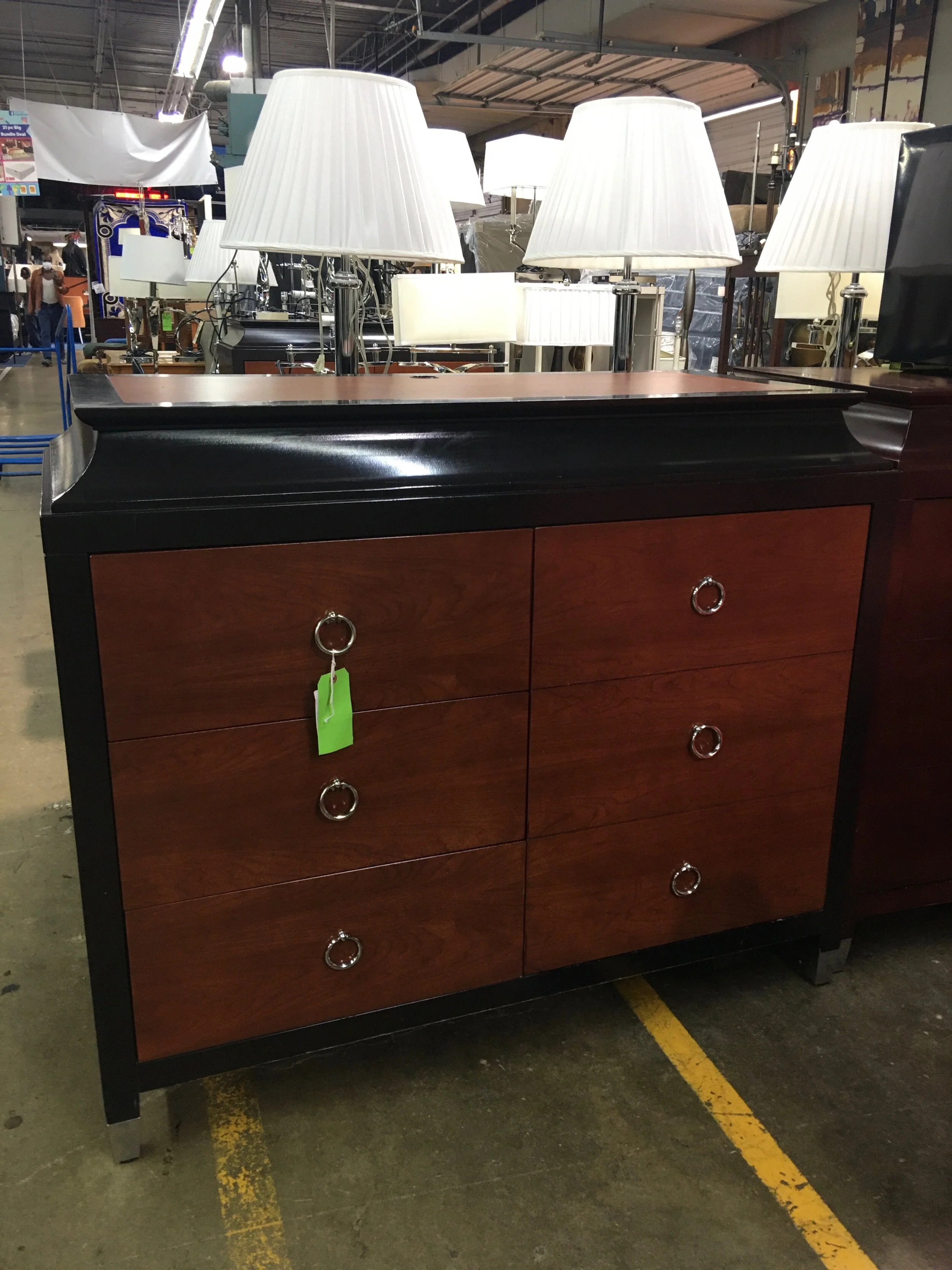 DC Dresser Cherry with Black Trim  HOTEL TO HOME