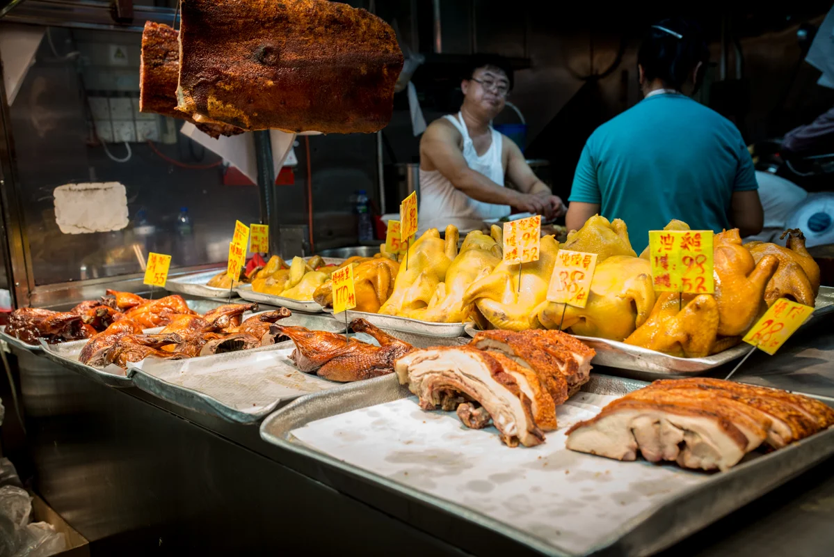 Kowloon street meat vendor