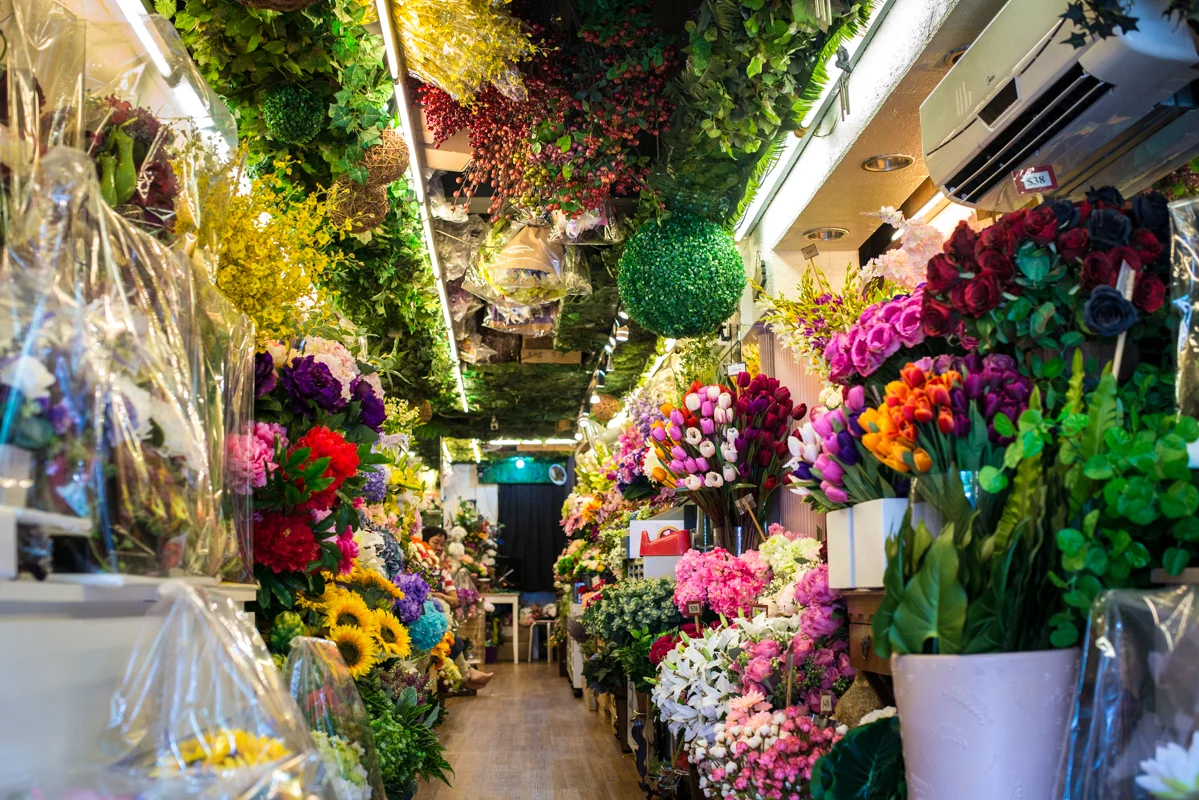 Interior of a shop in the Flower Market