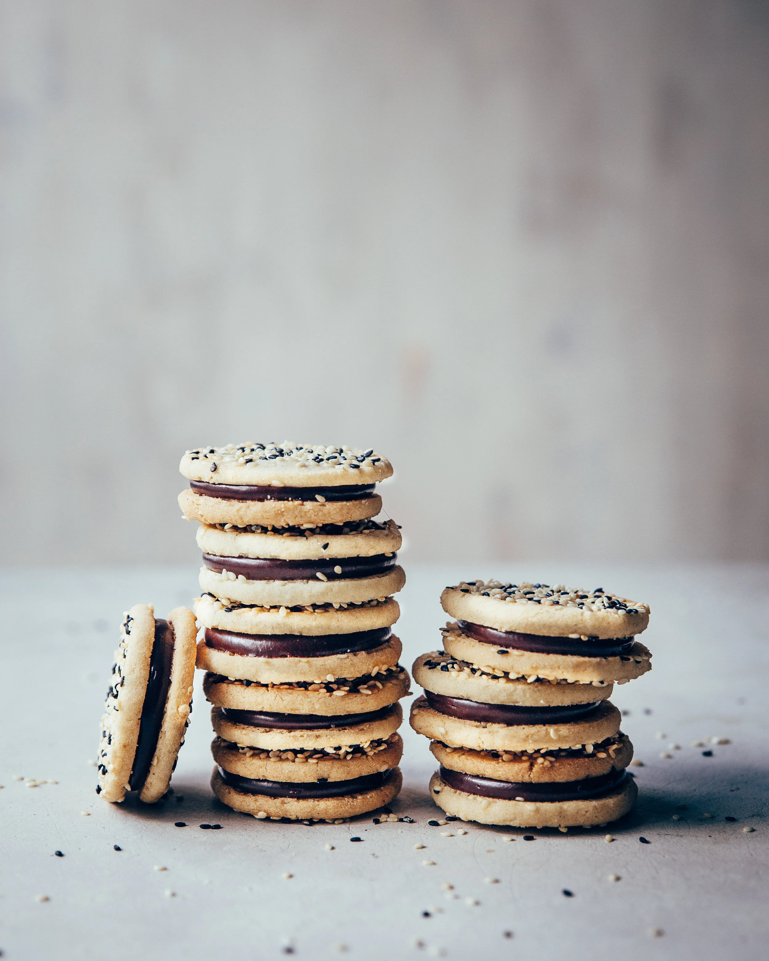 Tahini Shortbread Cookies with Salted Honey Ganache — The Boy Who Bakes