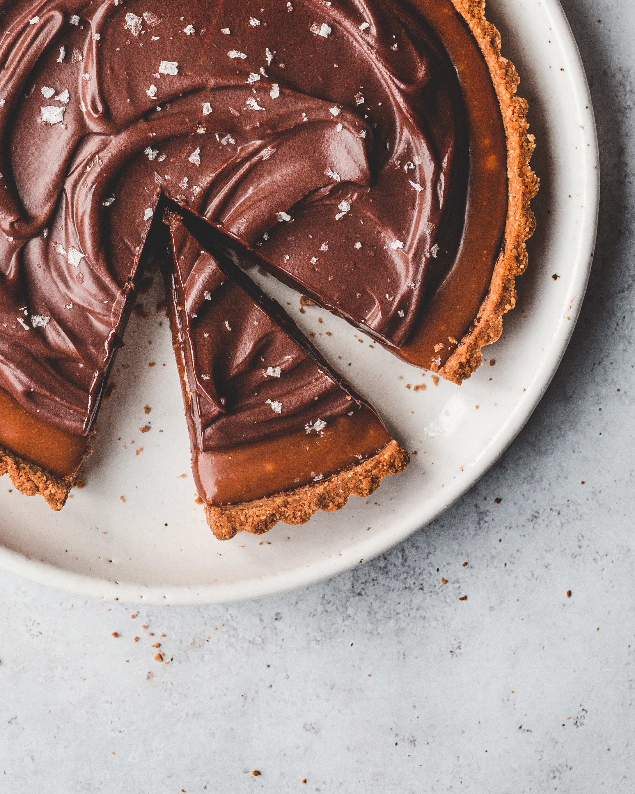 Salted Pretzel Chocolate Tart