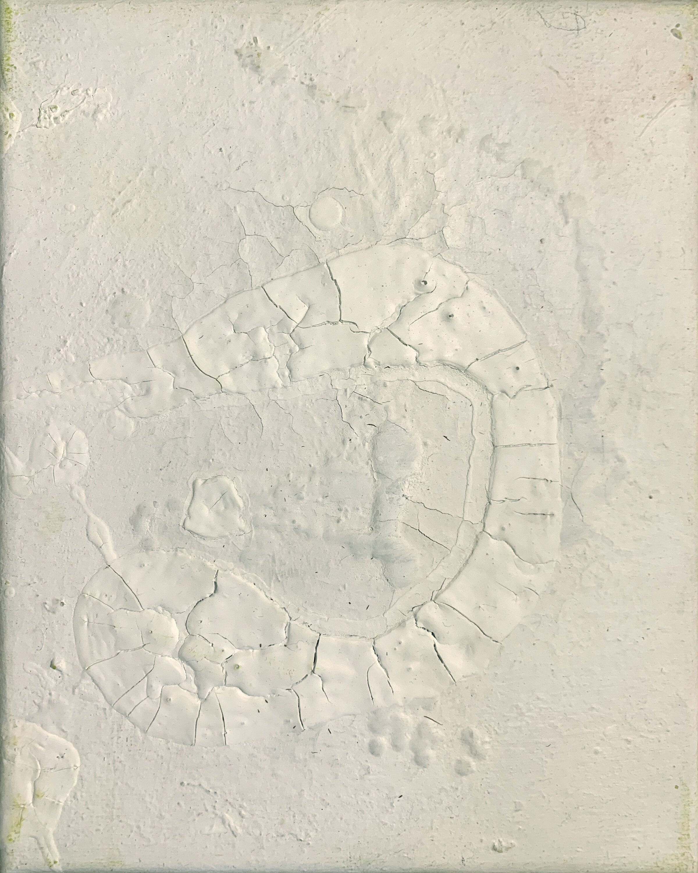 Untitled (Wiped Out) III 2020 Spray paint, wax, and acrylic on canvas 8 “ x 10 “