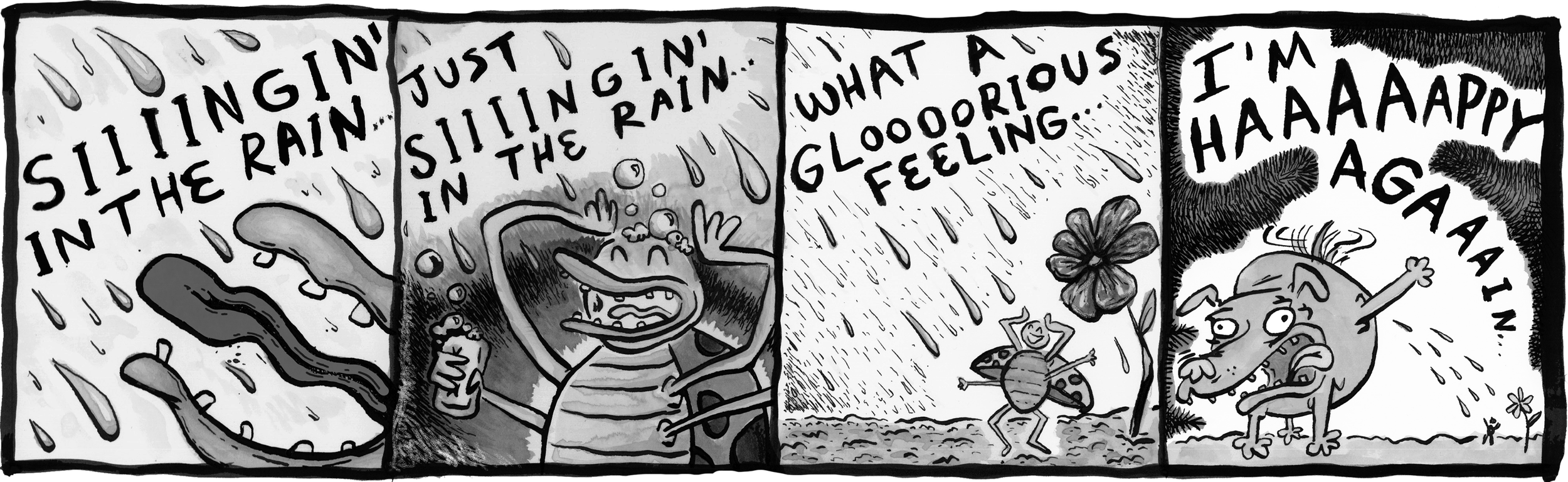  lil comic for the funnies section in Scarfff comicss issue 12.  The theme was SHOWERTIME 