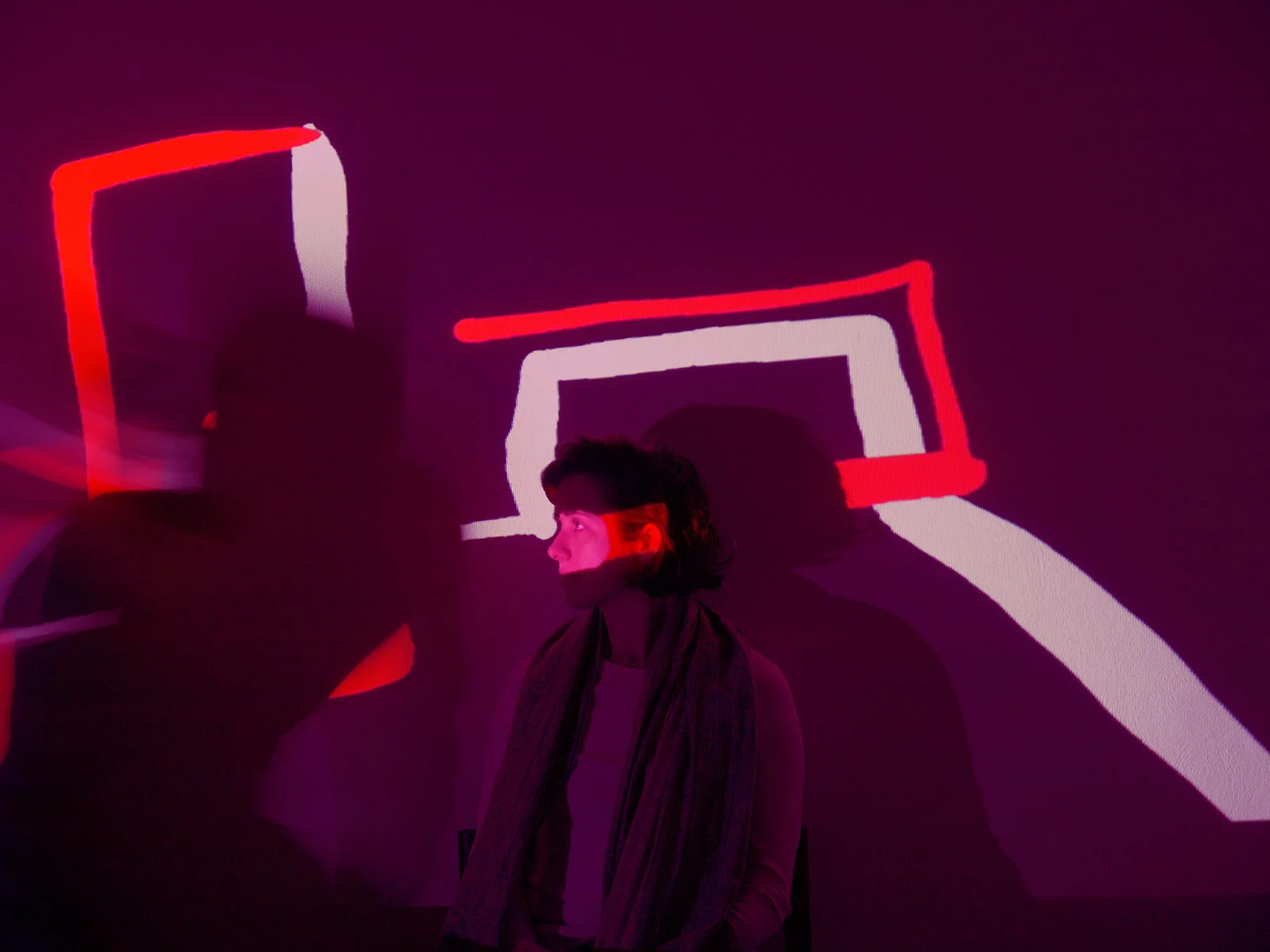 Still image portrait, projection drawing. 2018