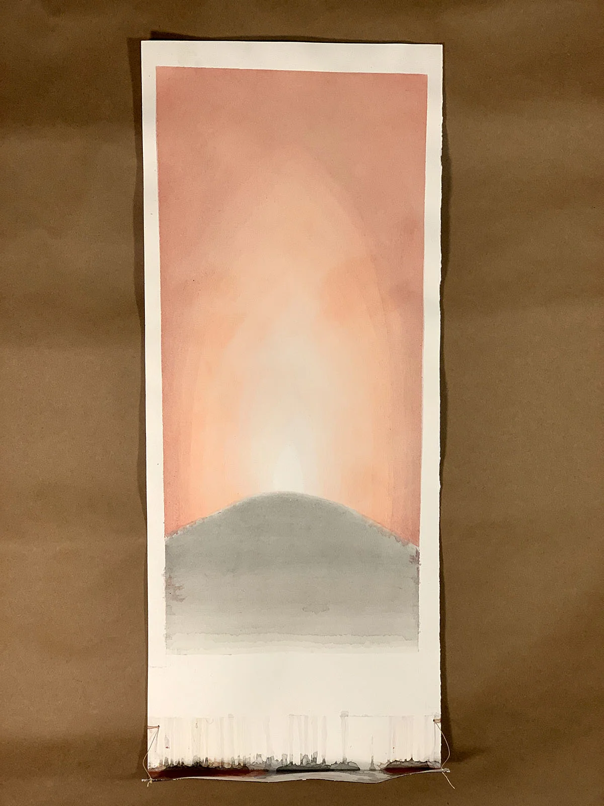Flame. Watercolor on Paper. 8” x 20”.