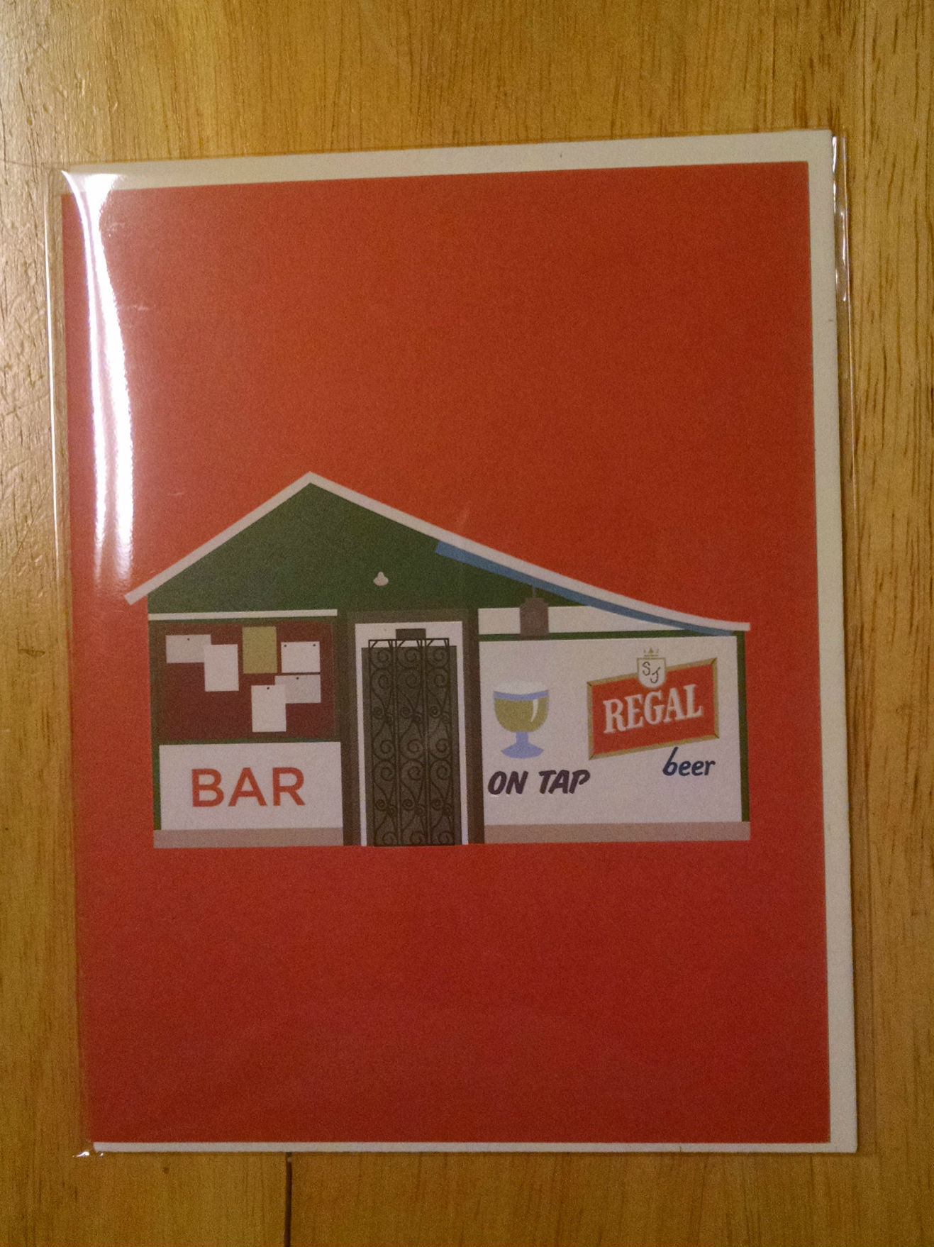 Greeting cards from Little Histories . Sam Randolph has very cool designs based on all kinds of New Orleans landmarks. This is Snake & Jake's Christmas Club Lounge, which has its own place in Southern Glossary's origin story.
