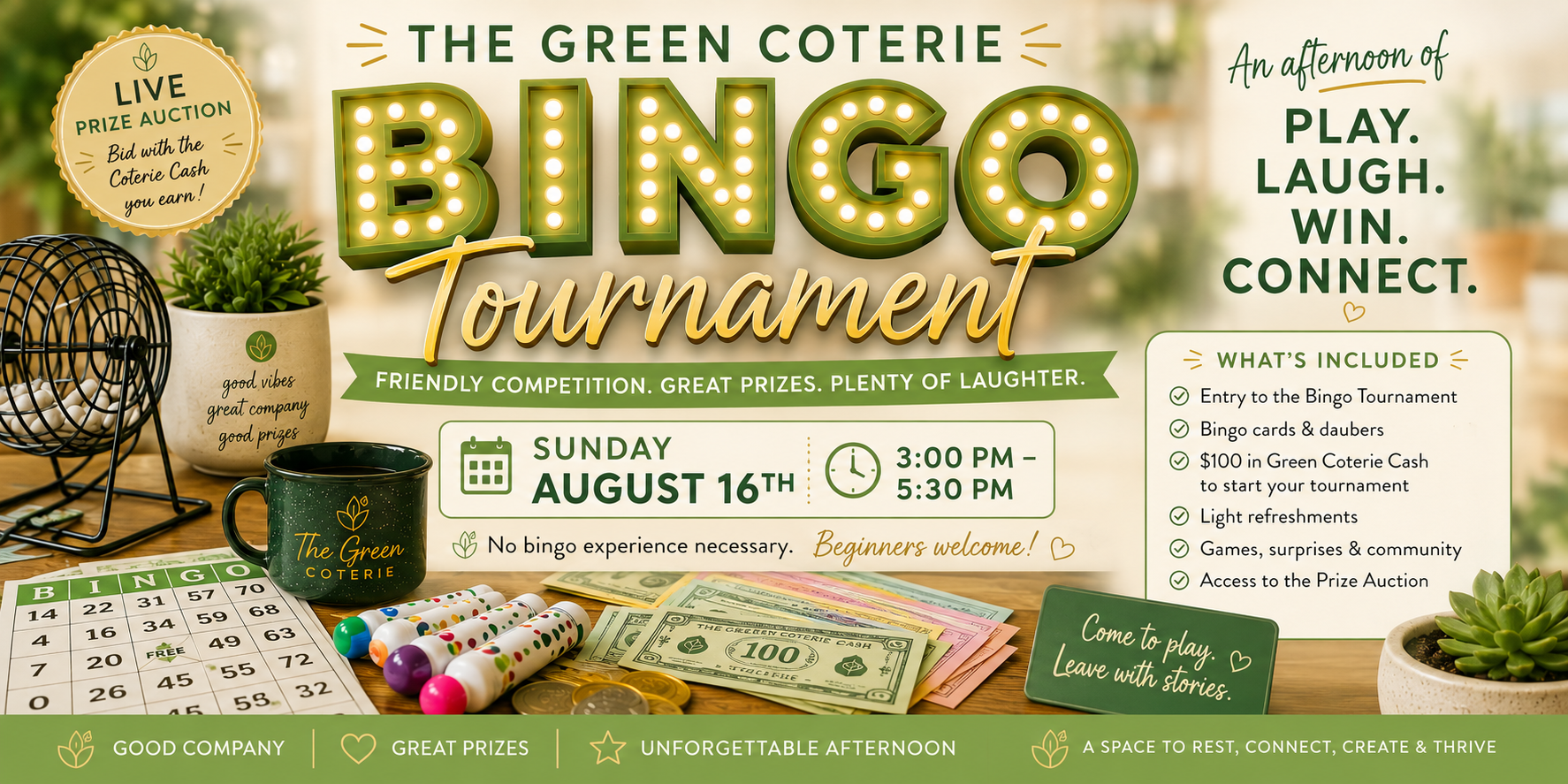 The Green Coterie Bingo Tournament