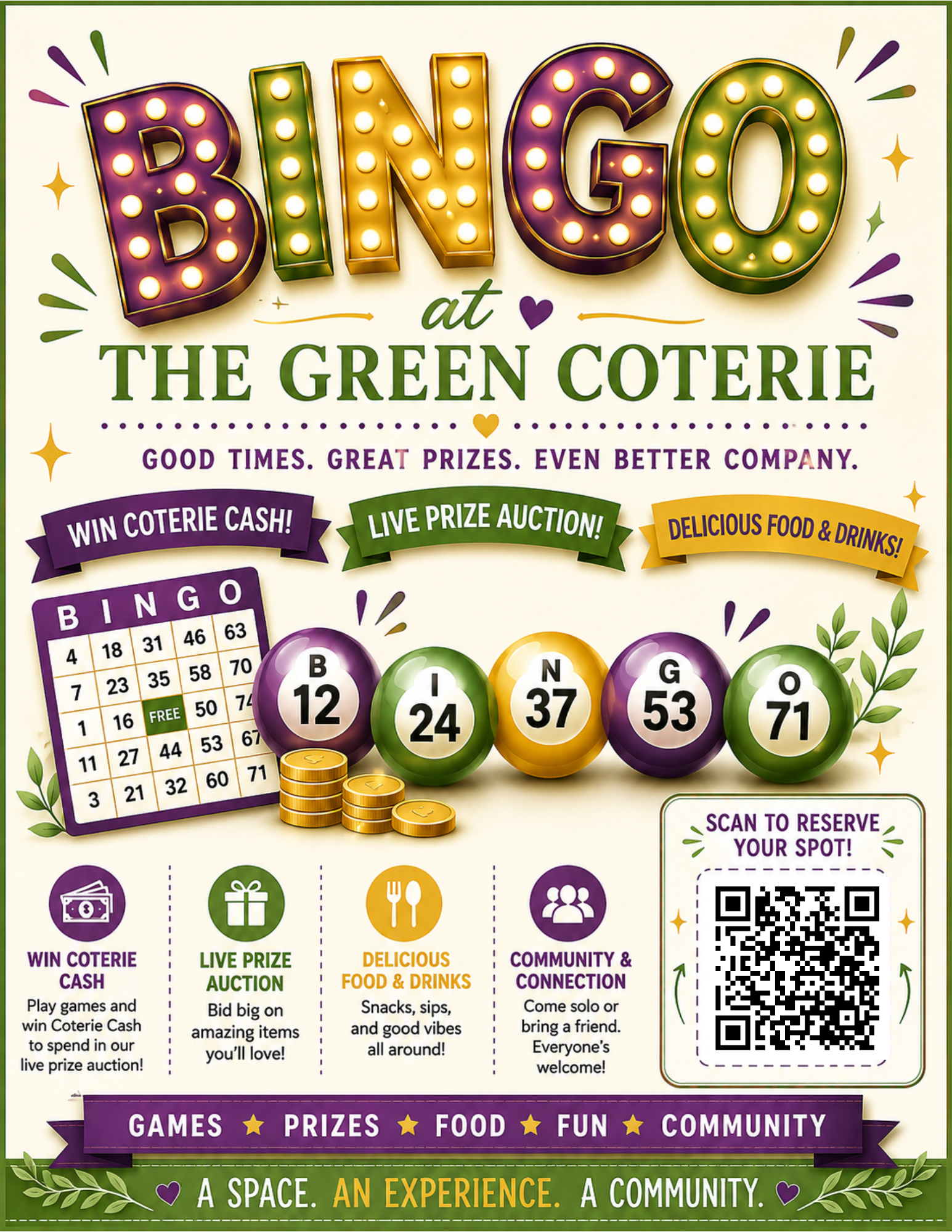 Bingo @ The Green Coterie