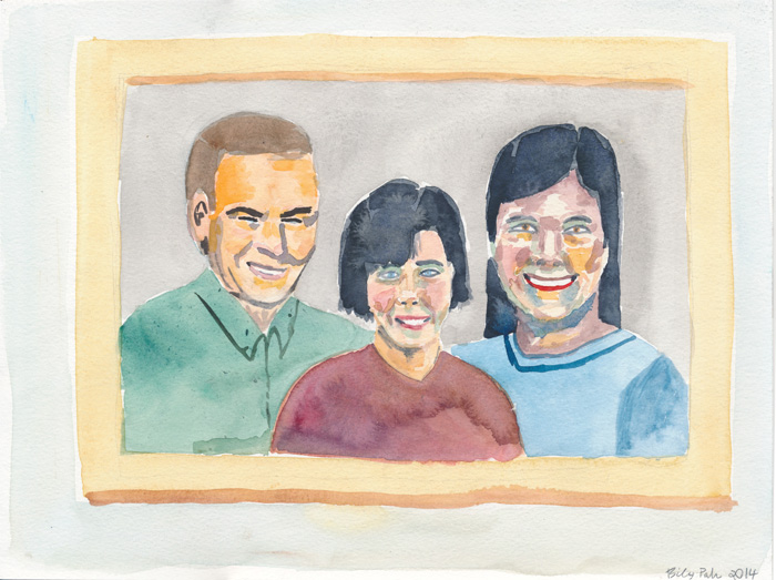  Family Portrait. Watercolor on paper, 2014. 