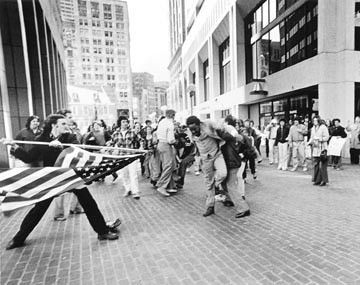Boston Busing Riots, 1974. Image courtesy of National Geographic