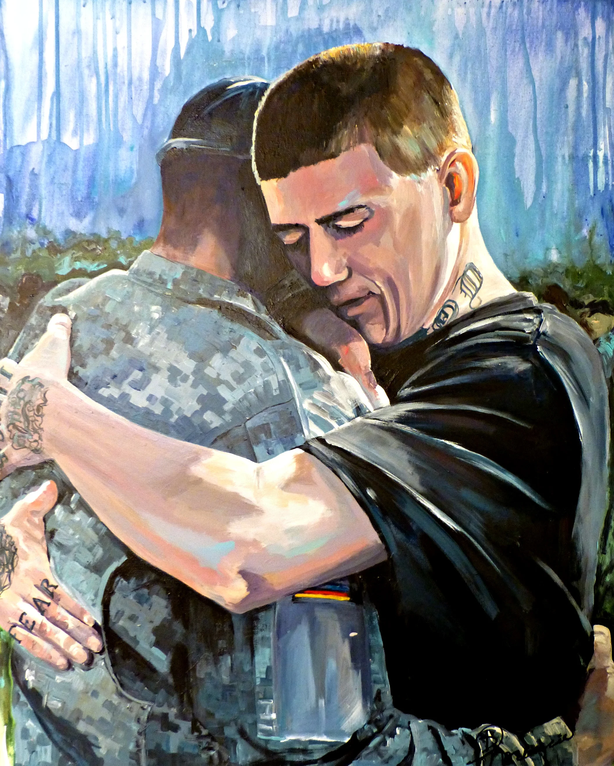 "FearLess Brothers" - 24"x30" acrylic on canvas 2014 (collection of Foster)