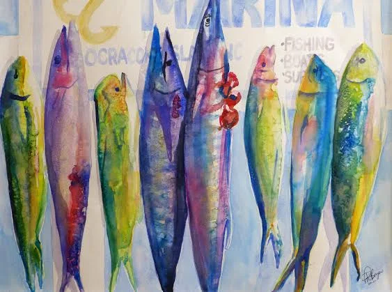 22x30" watercolor on paper, 2000 - owner in Delaware