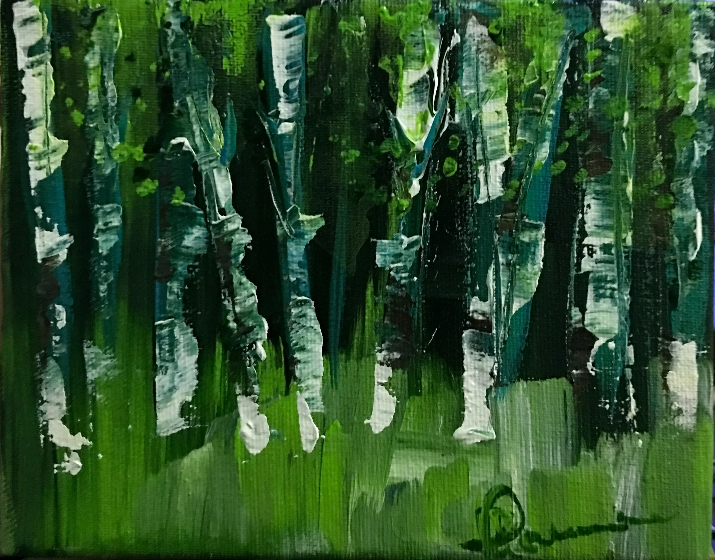 5.25x6.75" acrylic on canvas 2016, owner in Louisiana