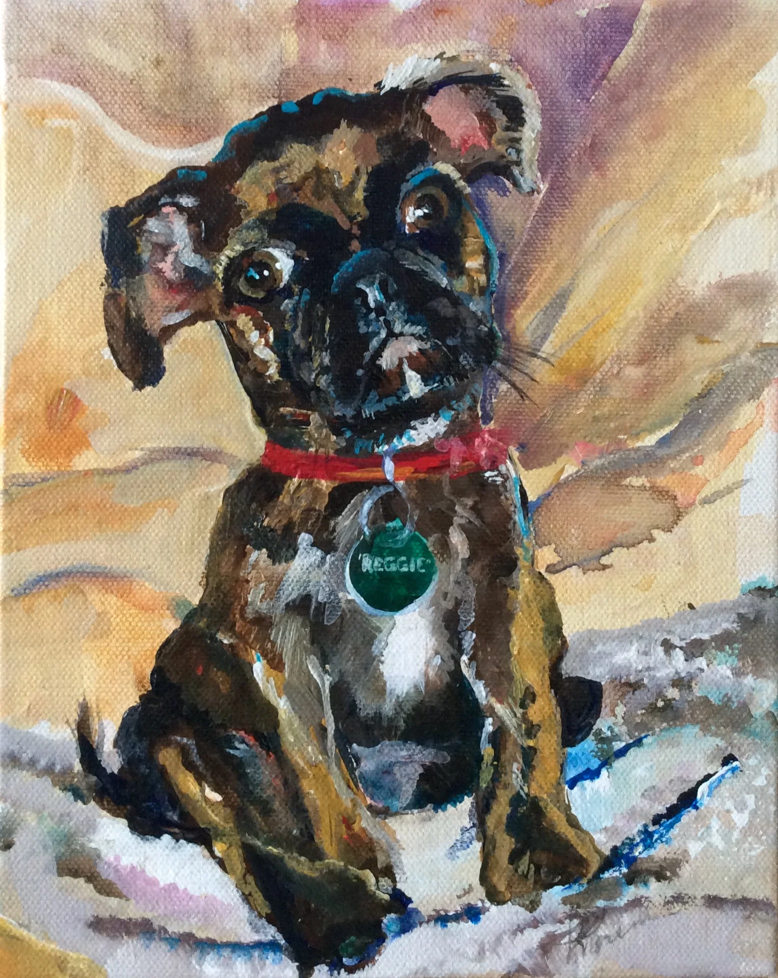 8x10" acrylic on gallery-wrapped canvas 2017, owner Ontario