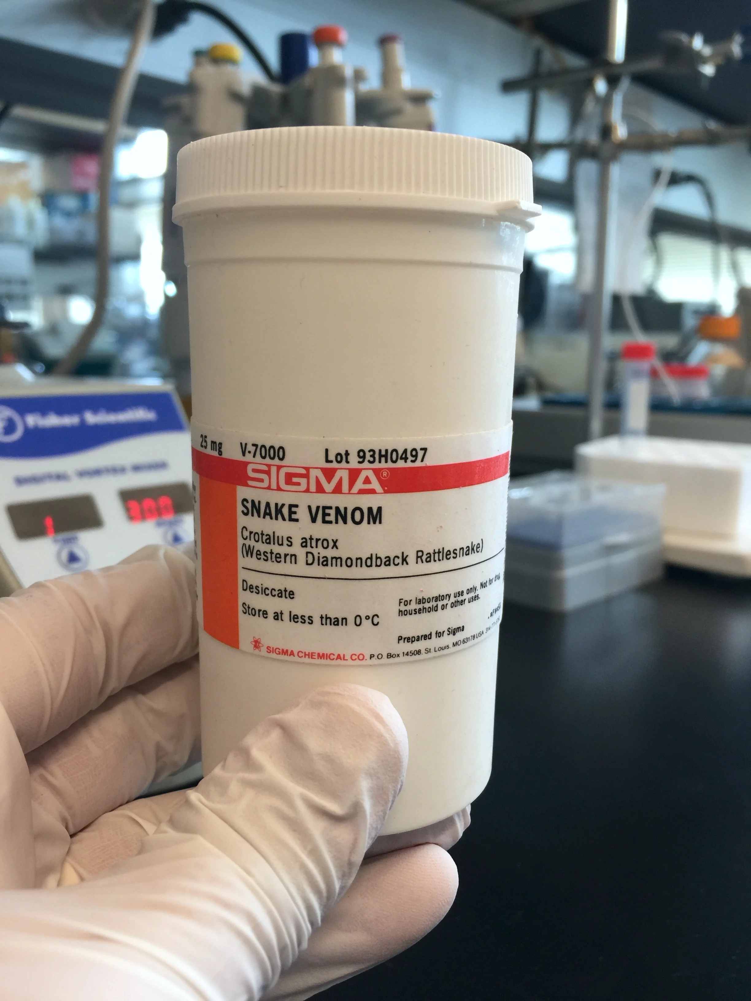 While looking for a different chemical in my lab, I randomly came across this. What are the chances?