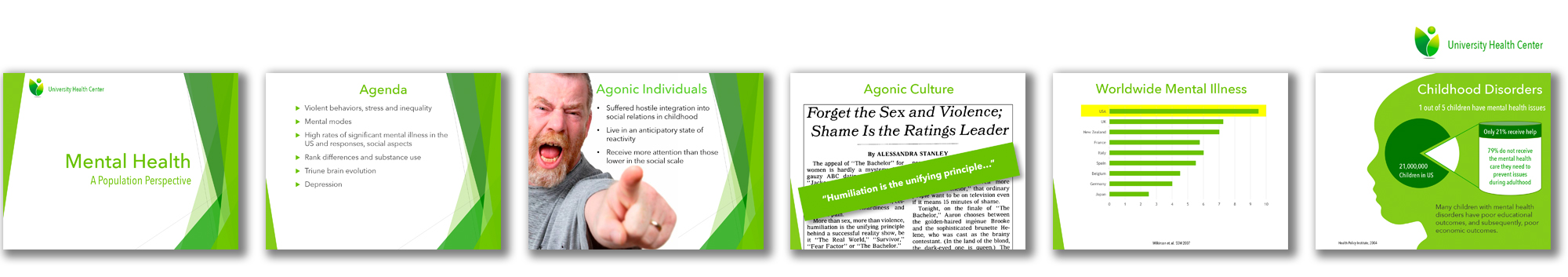 University Health Center: For this pro bono job, the client did not have budget for a custom design, so I chose a template that complimented their corporate color palette and updated their dated graphics. Content was arranged in bite-sized pieces to help their audience retain memorable information.