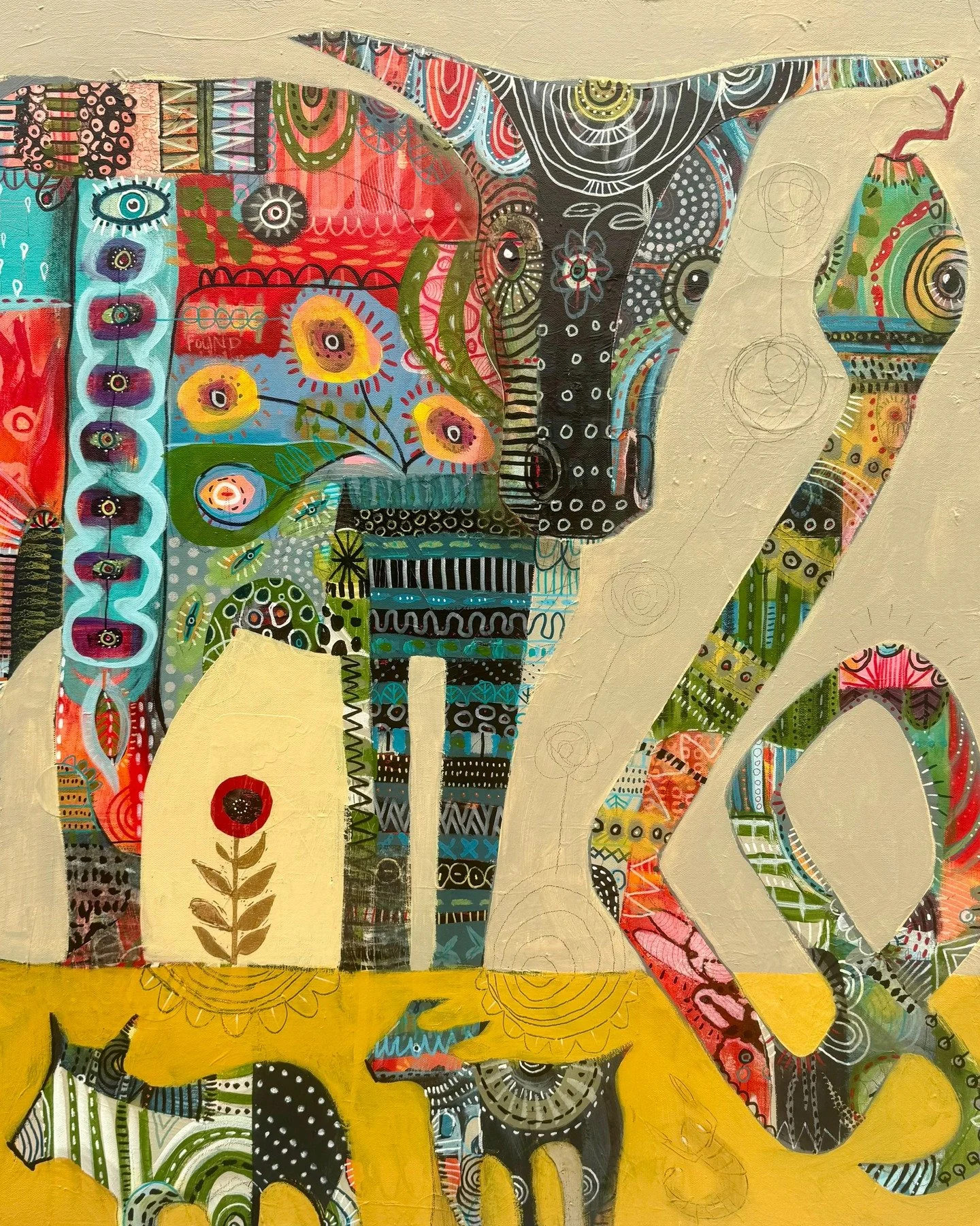 "Colors of the Desert"
Mixed Media, 36 x 36 in

Growing up near the Mexico border gave my eager eyes lots of patterns, colors, and beauty to soak in. The creatures of the desert are plentiful if you know how to be still. 

#desertart #sonor