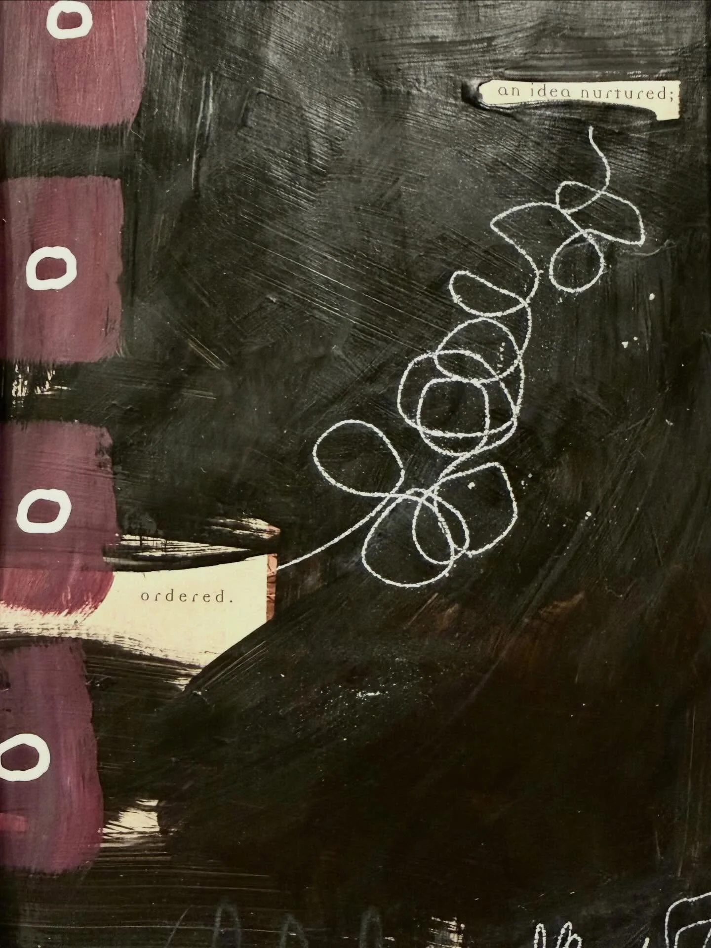 An Idea Nurtured becomes Ordered
Painting on an antique math book page
Original 7x5&rdquo; art on paper. Comes protected with archival quality, acid free 10x8&rdquo; mat and backing board, encased in an acetate sleeve. Ready to frame. 

#blackoutpoet