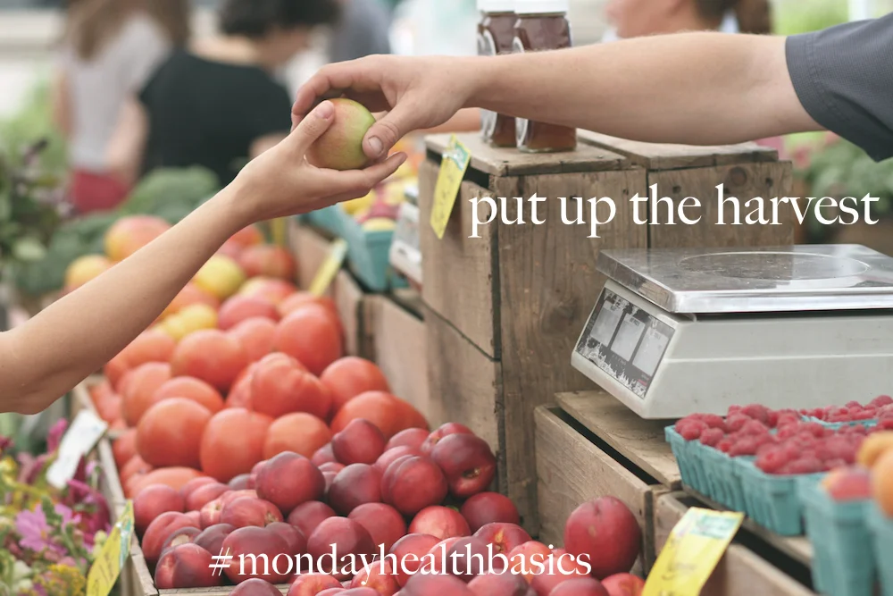 THURSDAY BASICS: put up the harvest.
