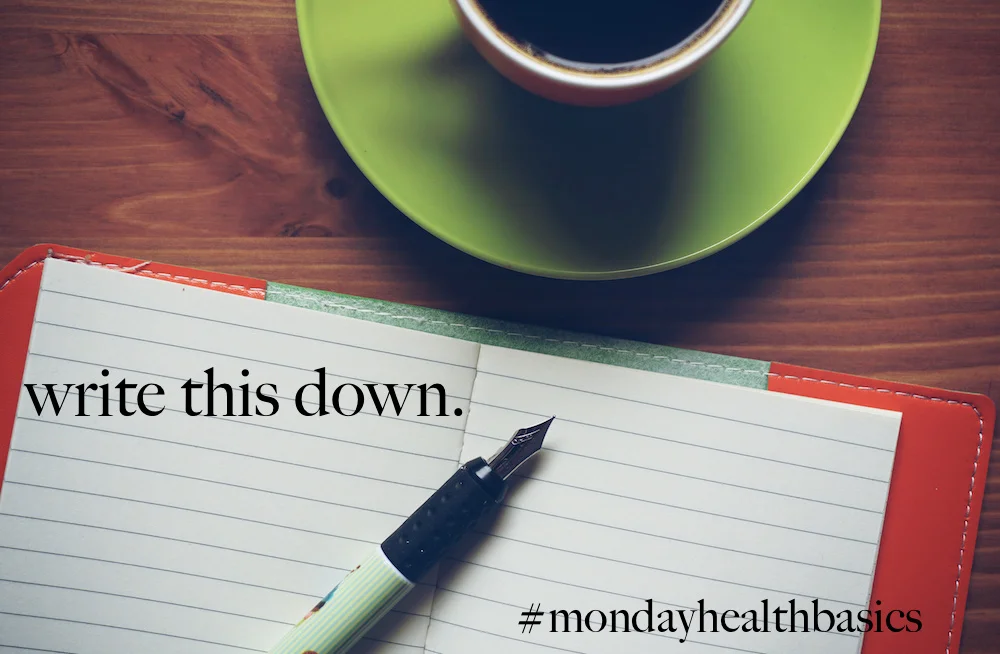 THURSDAY BASICS: write this down.