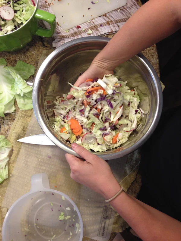 Mixed veg kraut in the making