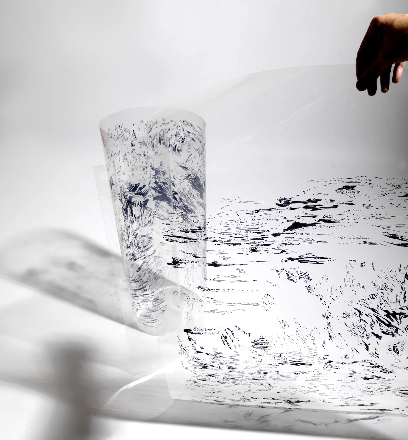   Boom and Bust  ink on acetate dimensions variable 2013-2014 