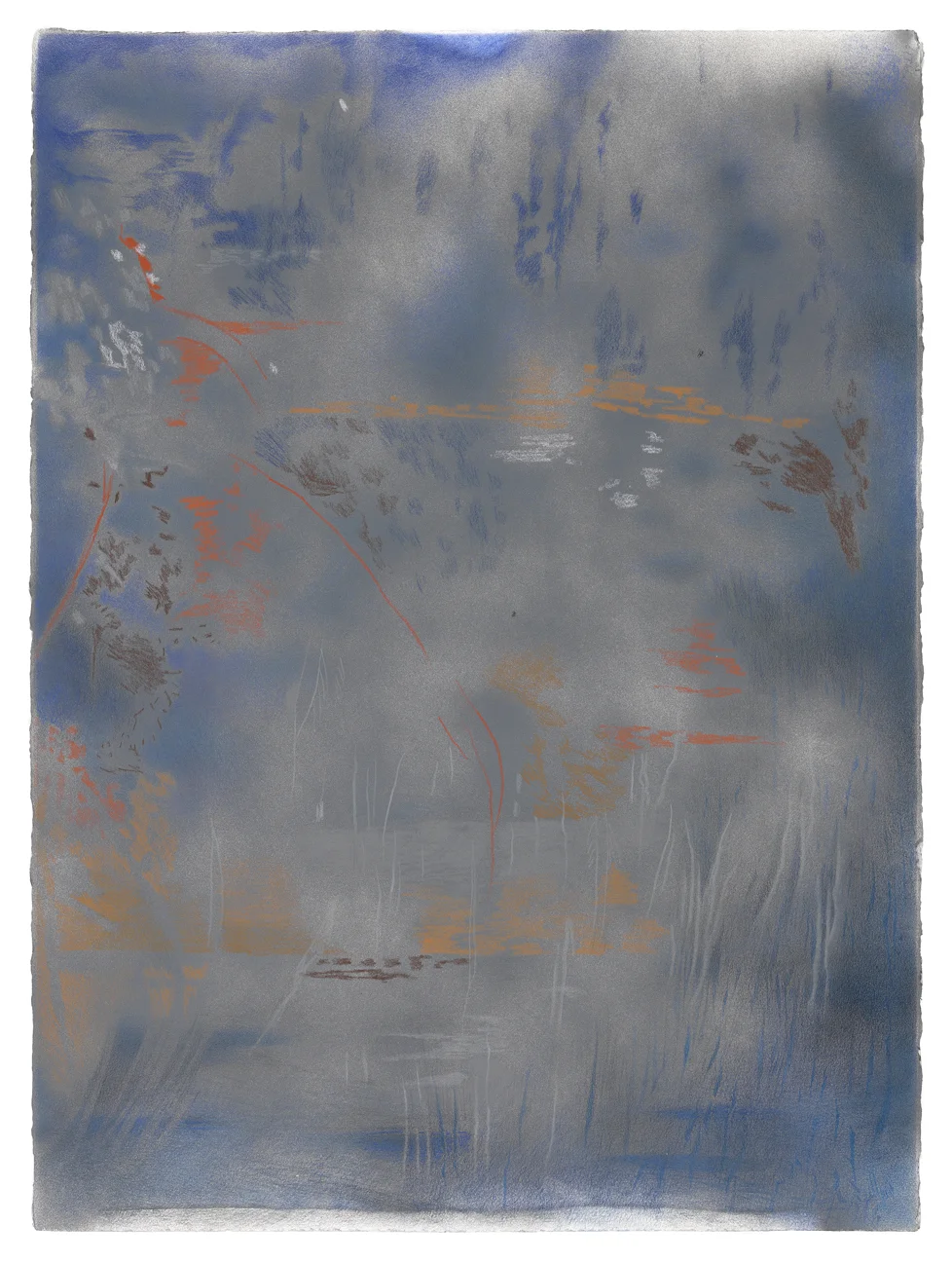   Swamp  pastel and spray paint on paper 22 x 30 in. 2014 