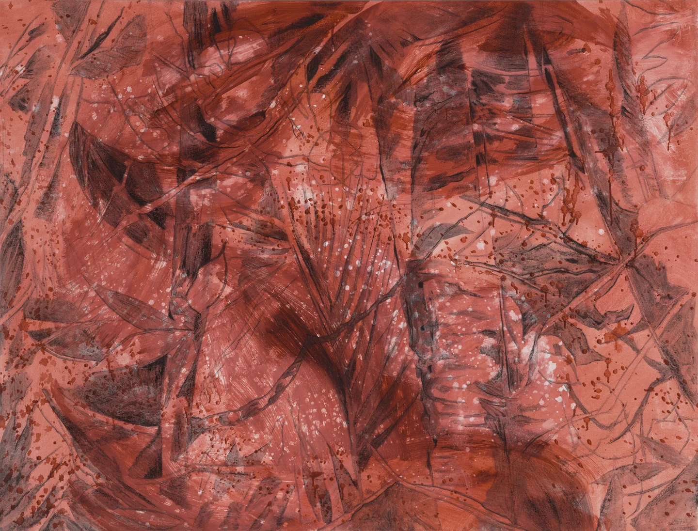   Storm  charcoal and acrylic on canvas 38 x 50 in. 2017   
