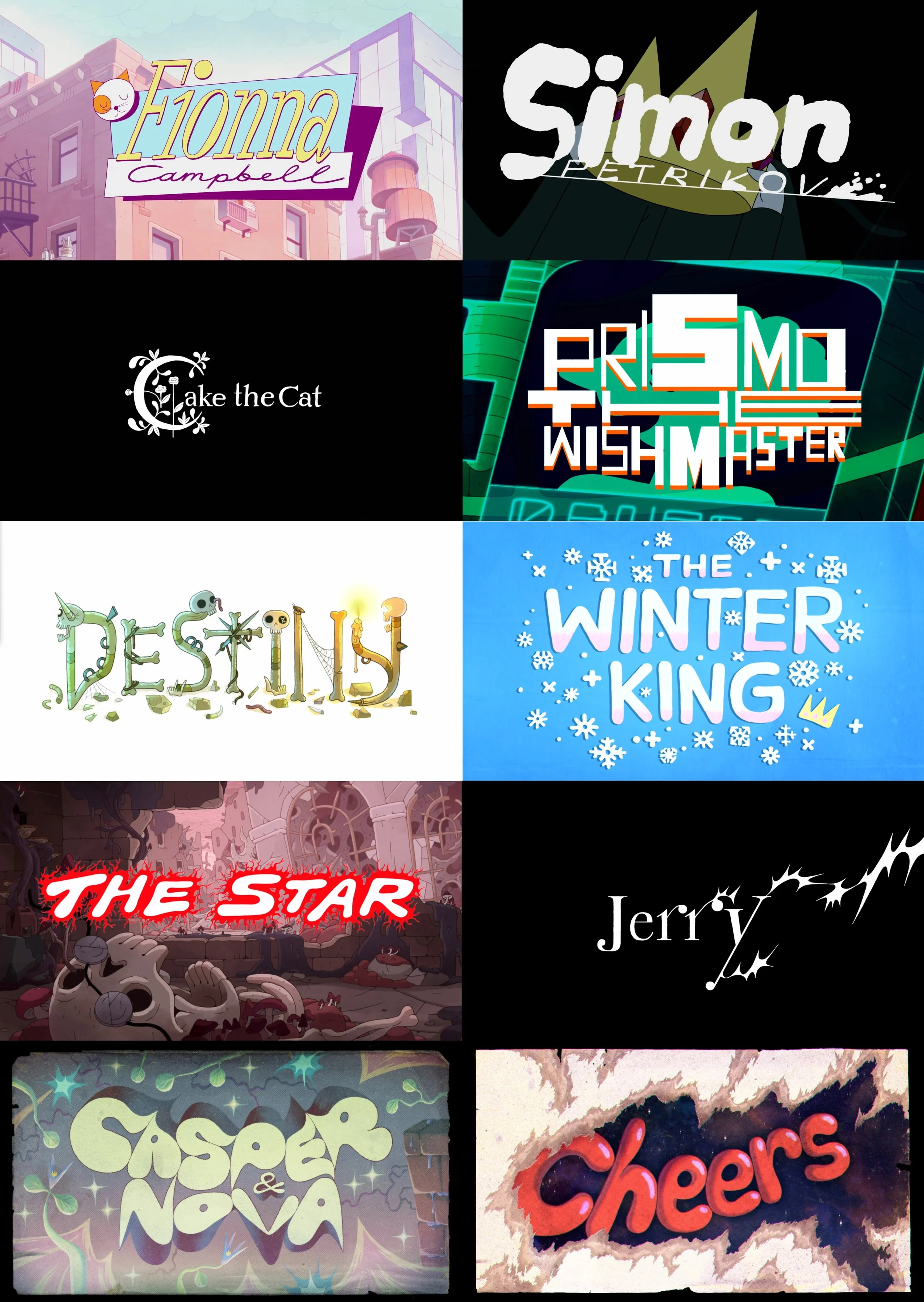 Adventure Time: Fionna & Cake Season 1 title cards