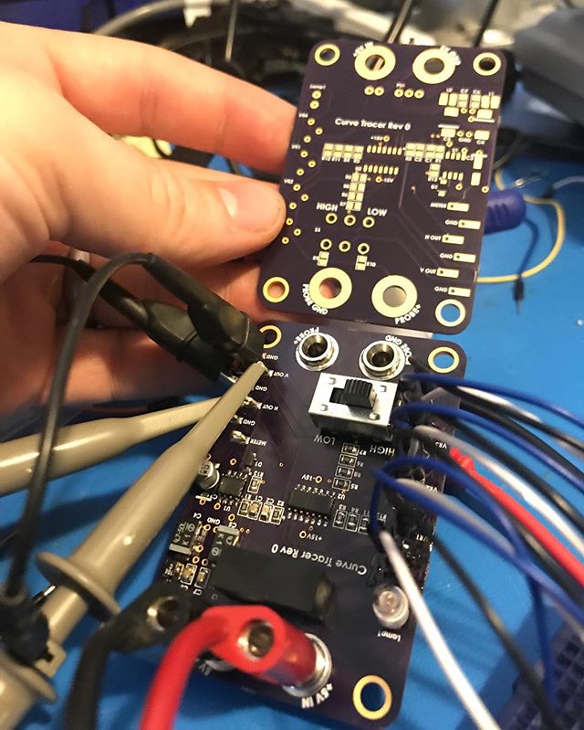 My version of Mr. Carlson&rsquo;s Lab&rsquo;s curve tracer.  Works like a charm.  This device creates unique signatures for components, on a scope screen, allowing fast comparisons and diagnosis.  Welcomed addition to my electronic test gear. #mrcarl